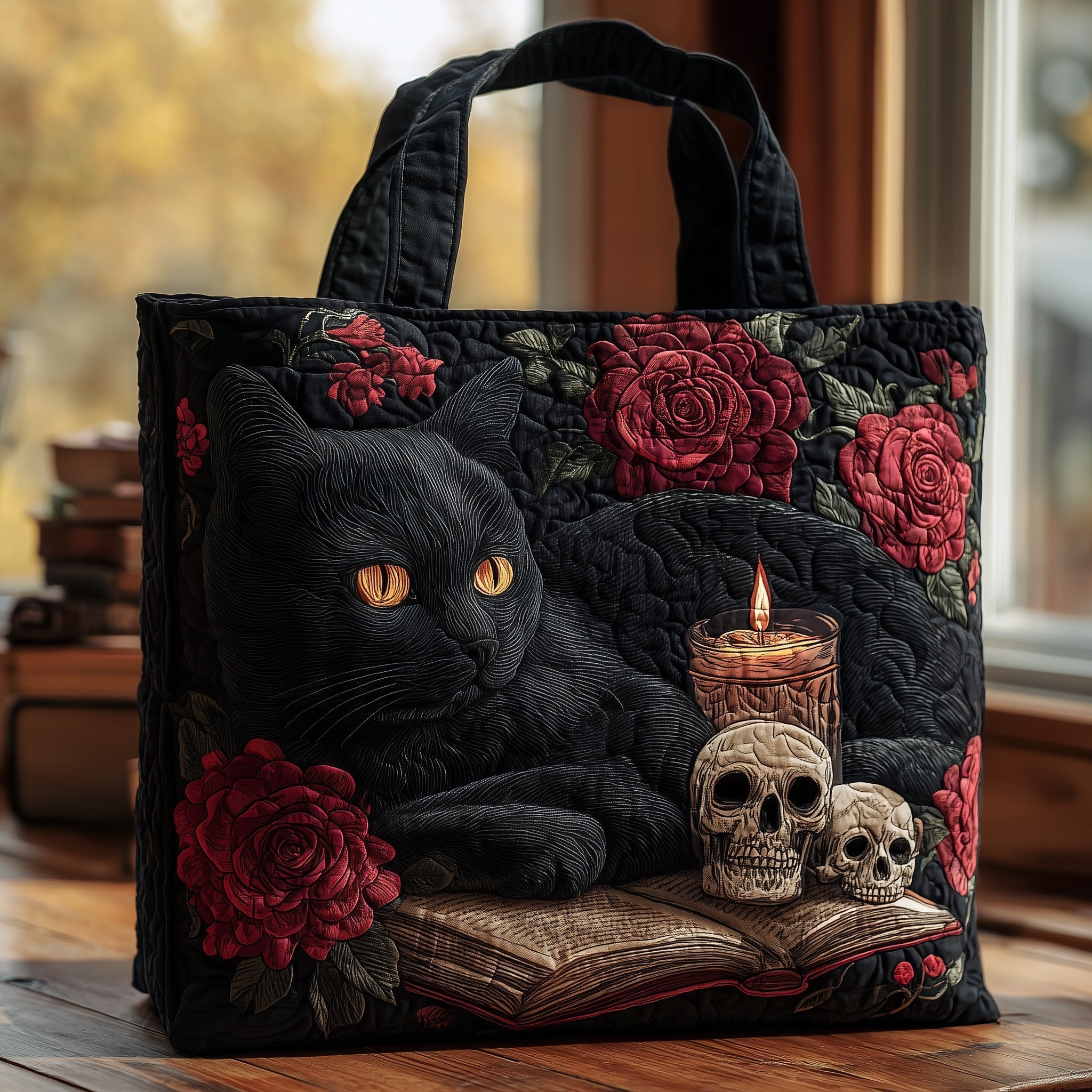 Whimsical Whiskers Quilted Tote Bag GFTOHD8303