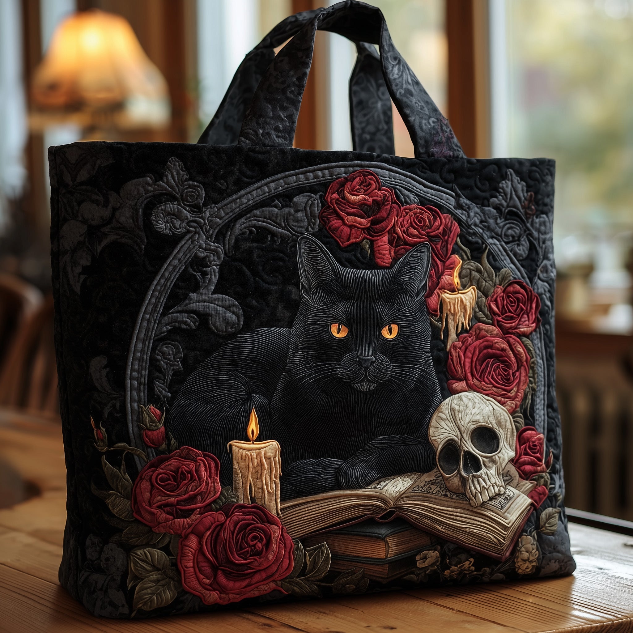 Whimsical Whiskers Quilted Tote Bag GFTOHD8304