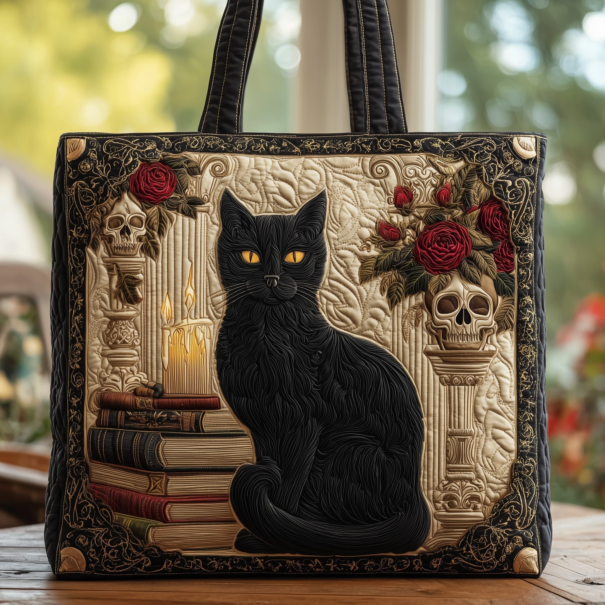 Whimsical Whiskers Quilted Tote Bag GFTOHD8305