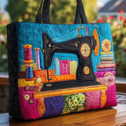 Artistic Sewing Machine Quilted Tote Bag GFTOHD8319