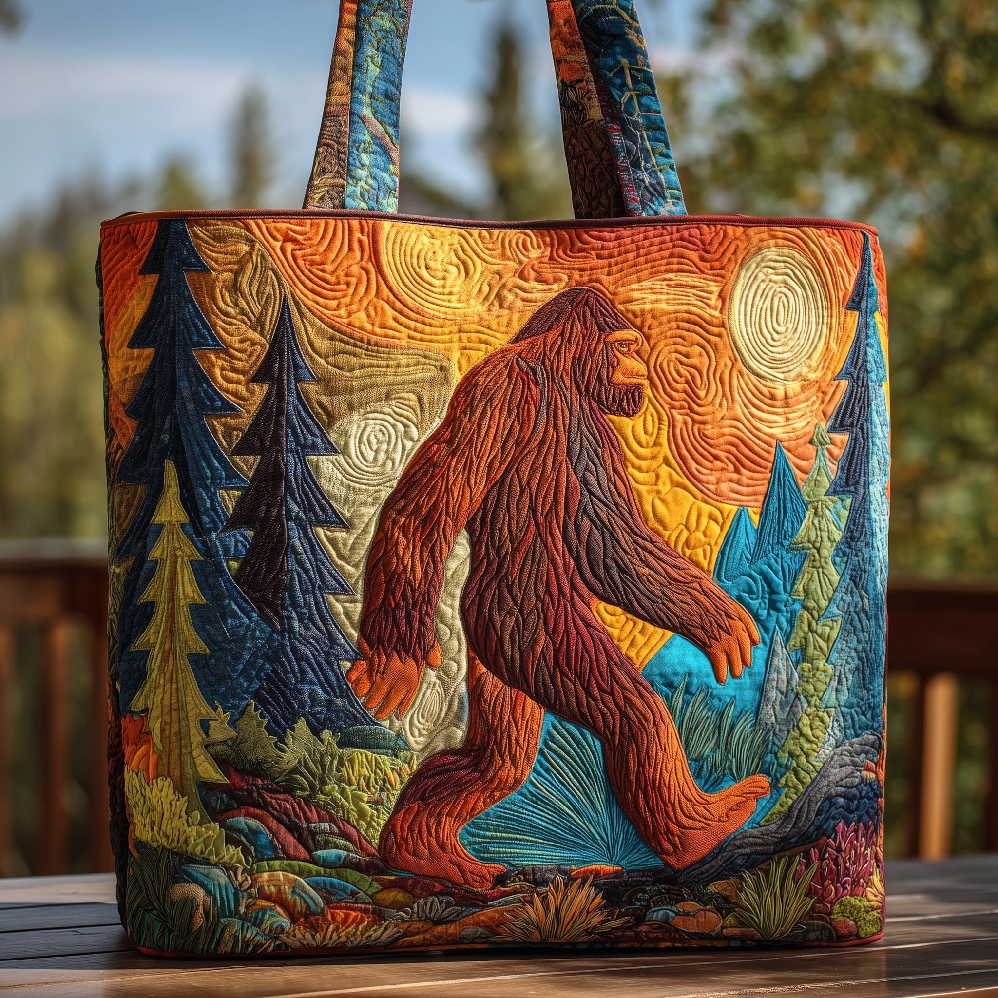 Mystic Bigfoot Quilted Tote Bag GFTOHD8342
