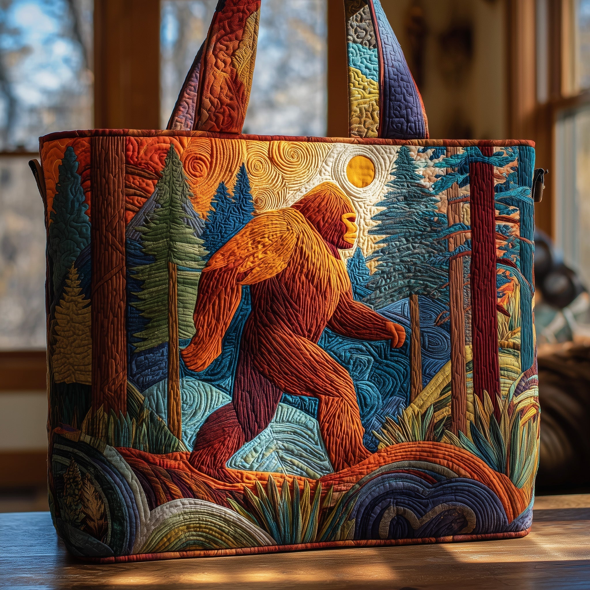 Mystic Bigfoot Quilted Tote Bag GFTOHD8343