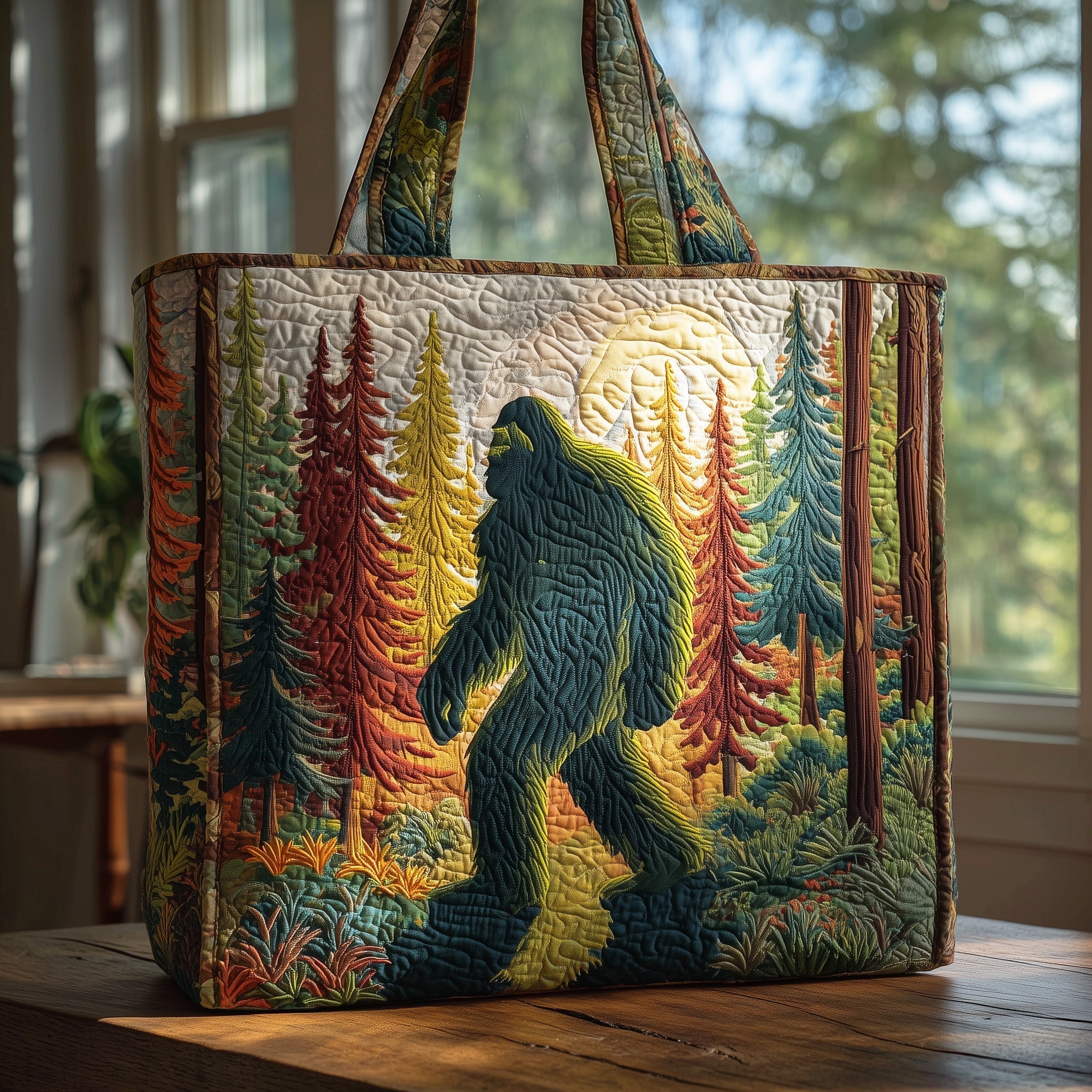 Mystic Bigfoot Quilted Tote Bag GFTOHD8344
