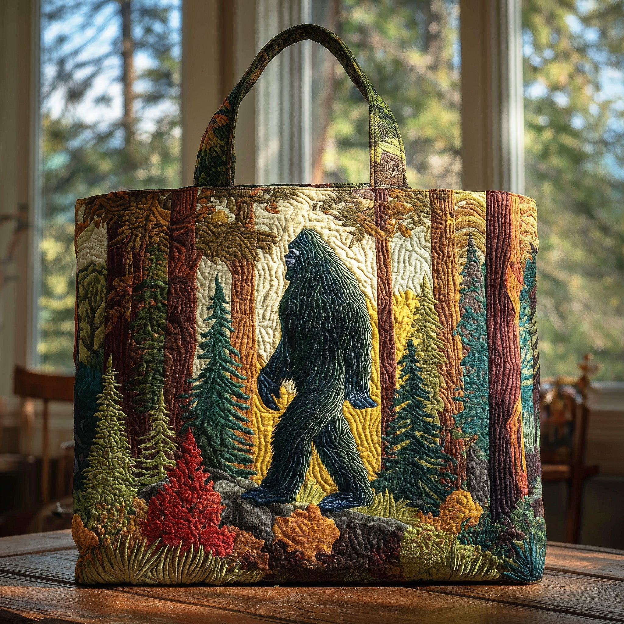 Mystic Bigfoot Quilted Tote Bag GFTOHD8345