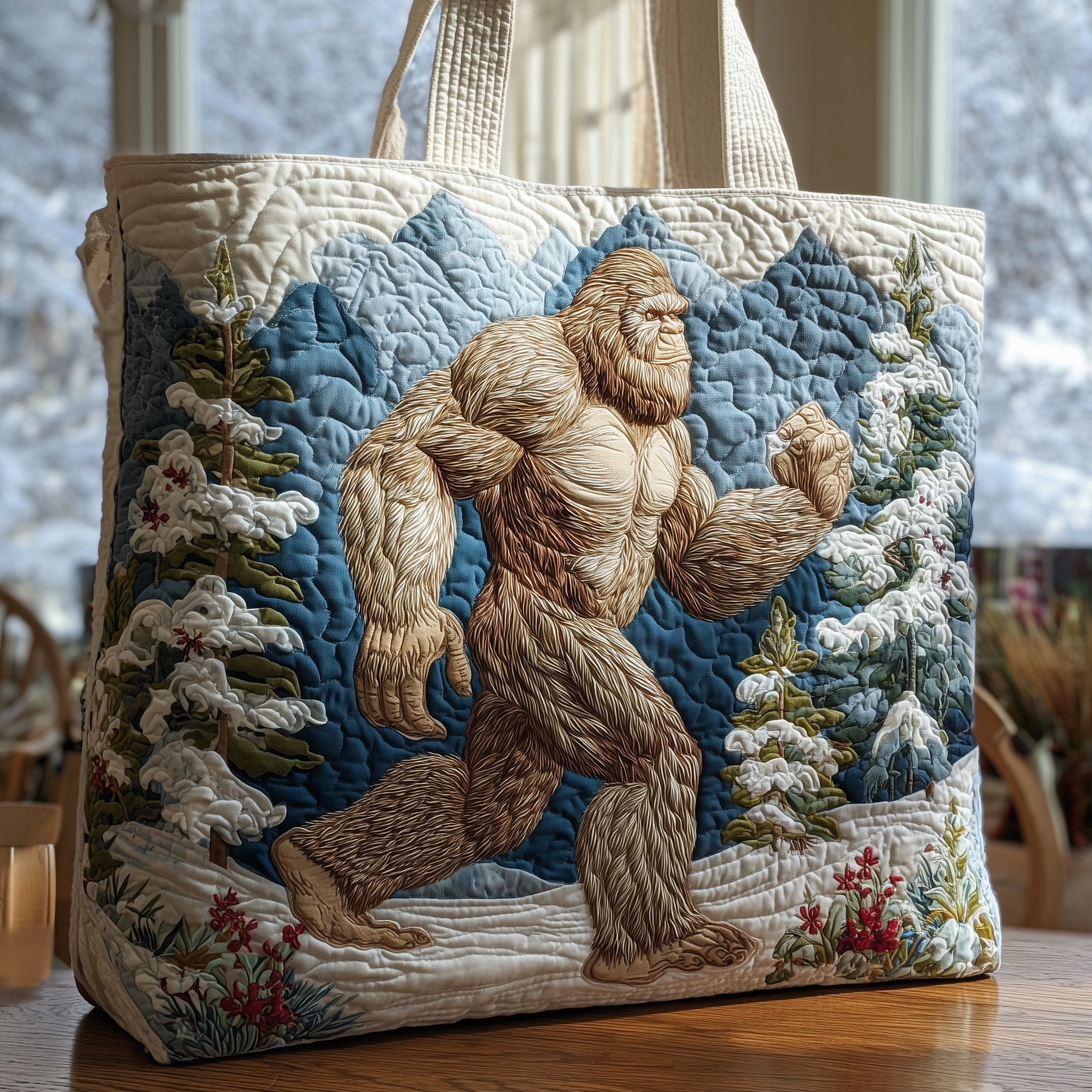 Mystic Bigfoot Quilted Tote Bag GFTOHD8346