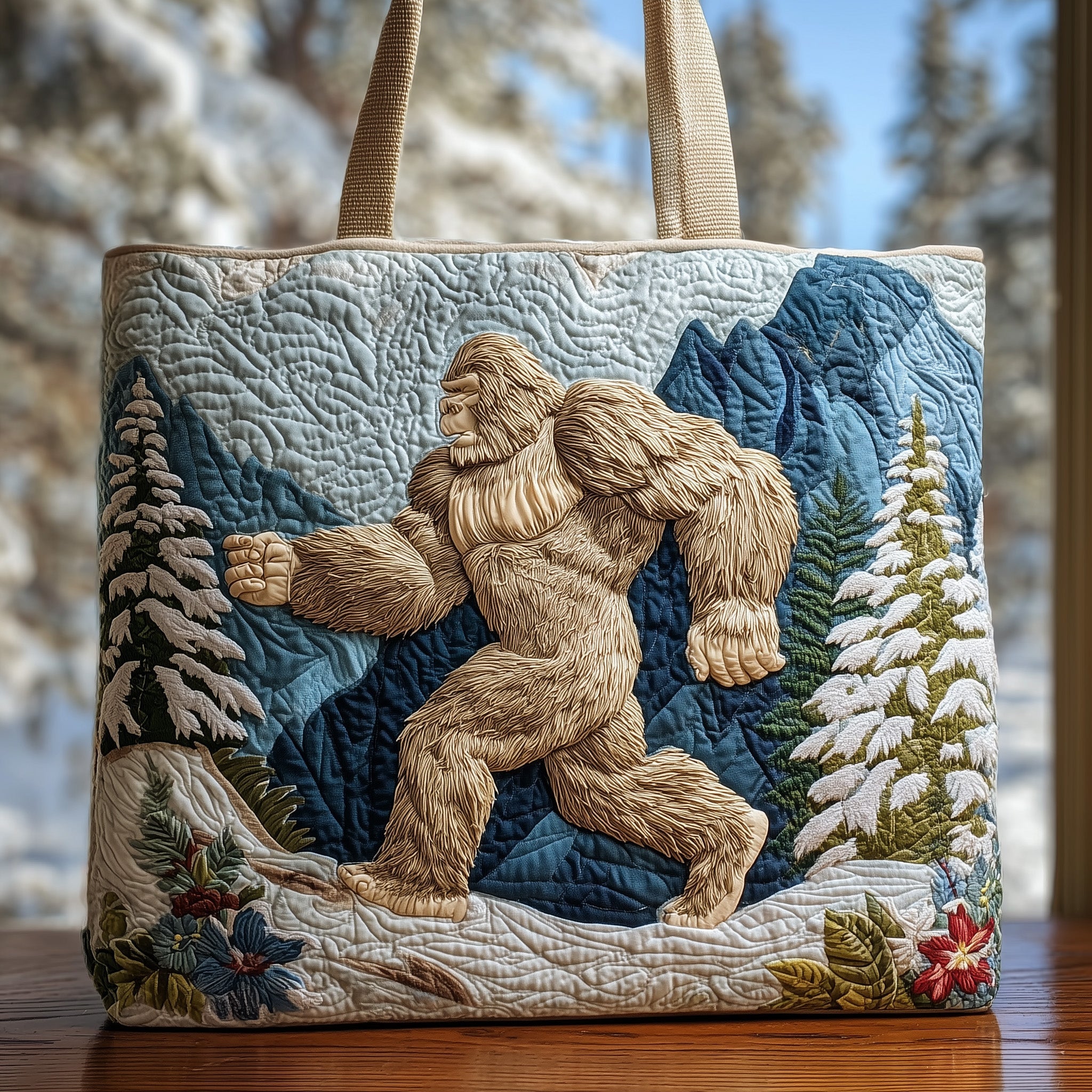 Mystic Bigfoot Quilted Tote Bag GFTOHD8347
