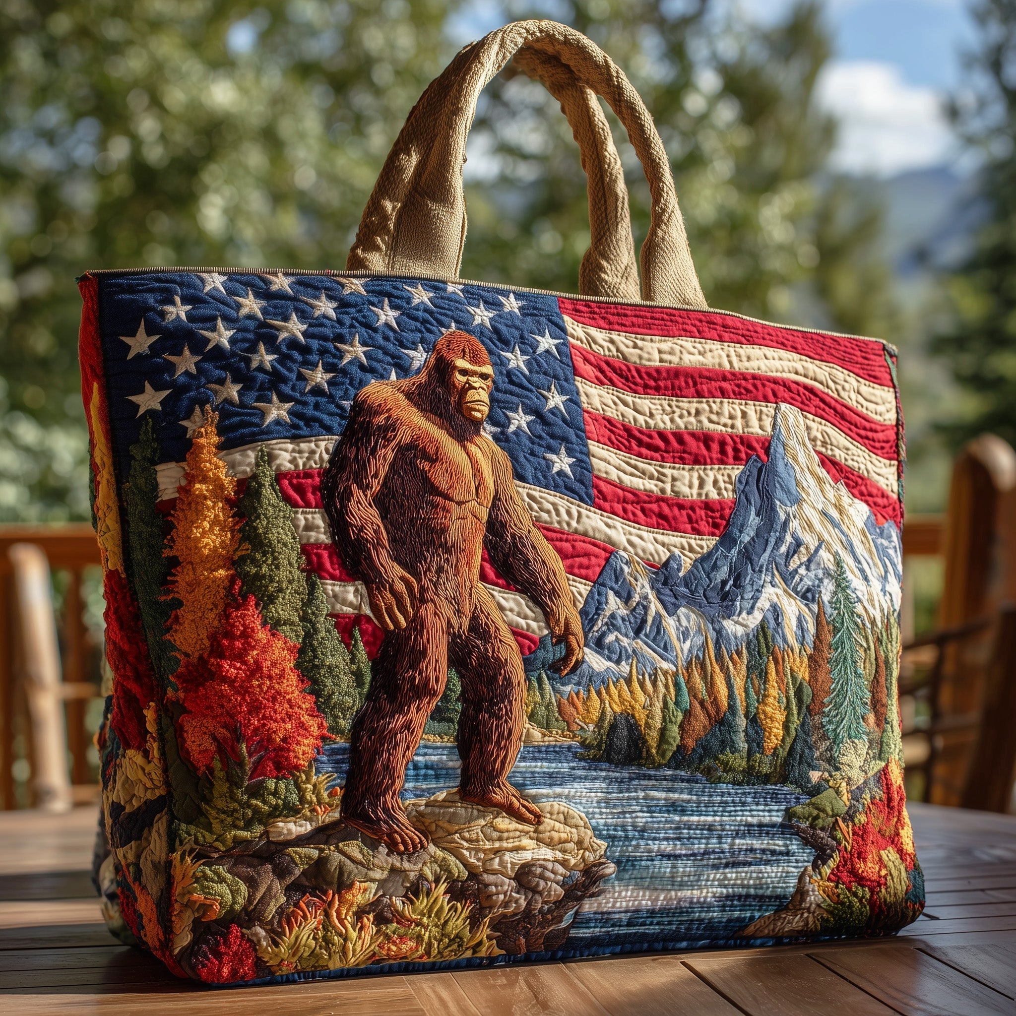 Mystic Bigfoot Quilted Tote Bag GFTOHD8352