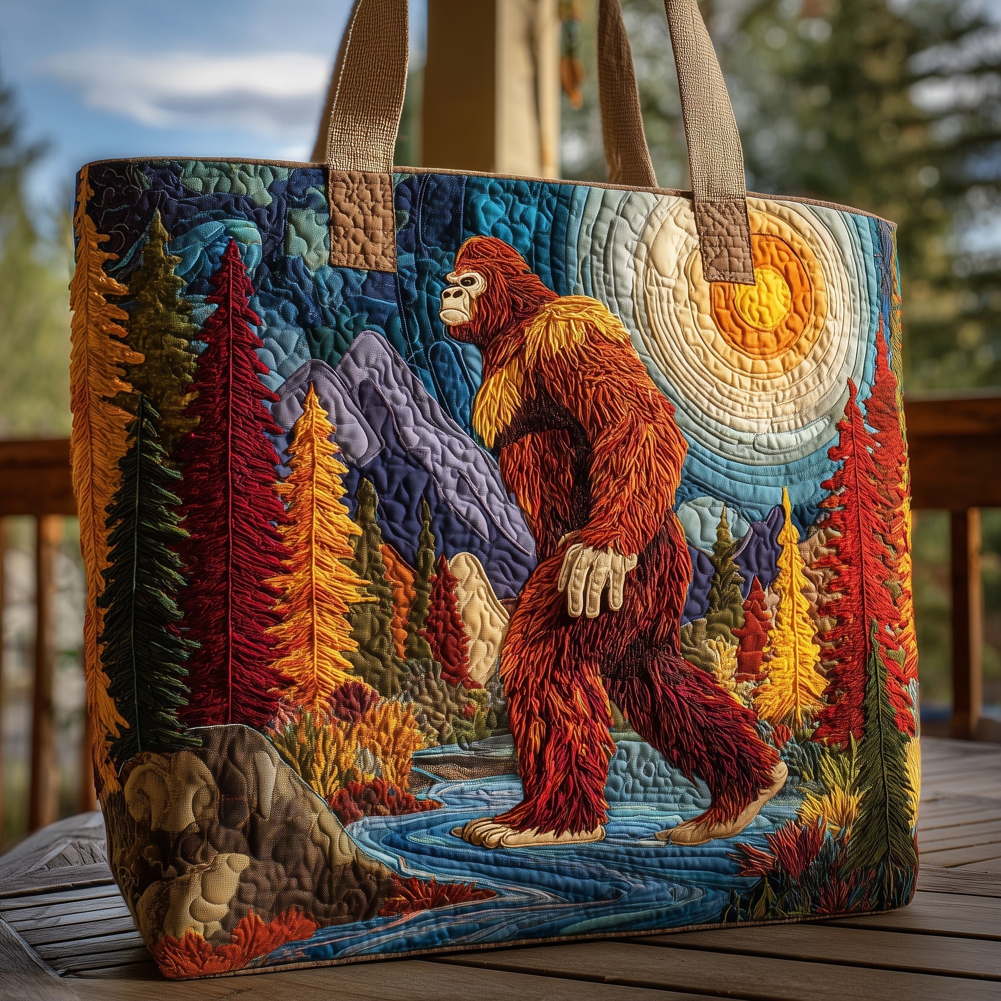 Mystic Bigfoot Quilted Tote Bag GFTOHD8353