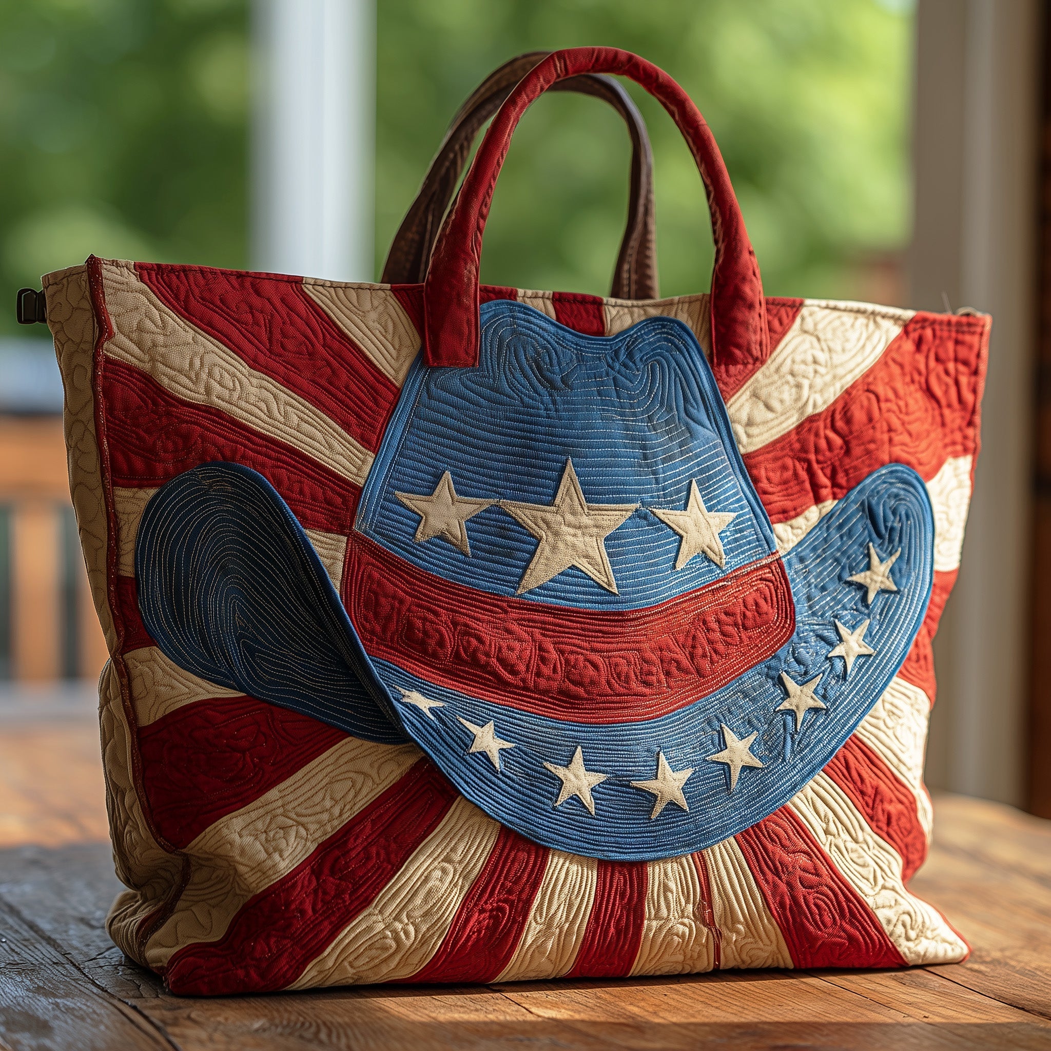 Fourth of July Quilted Tote Bag GFTOHD8356