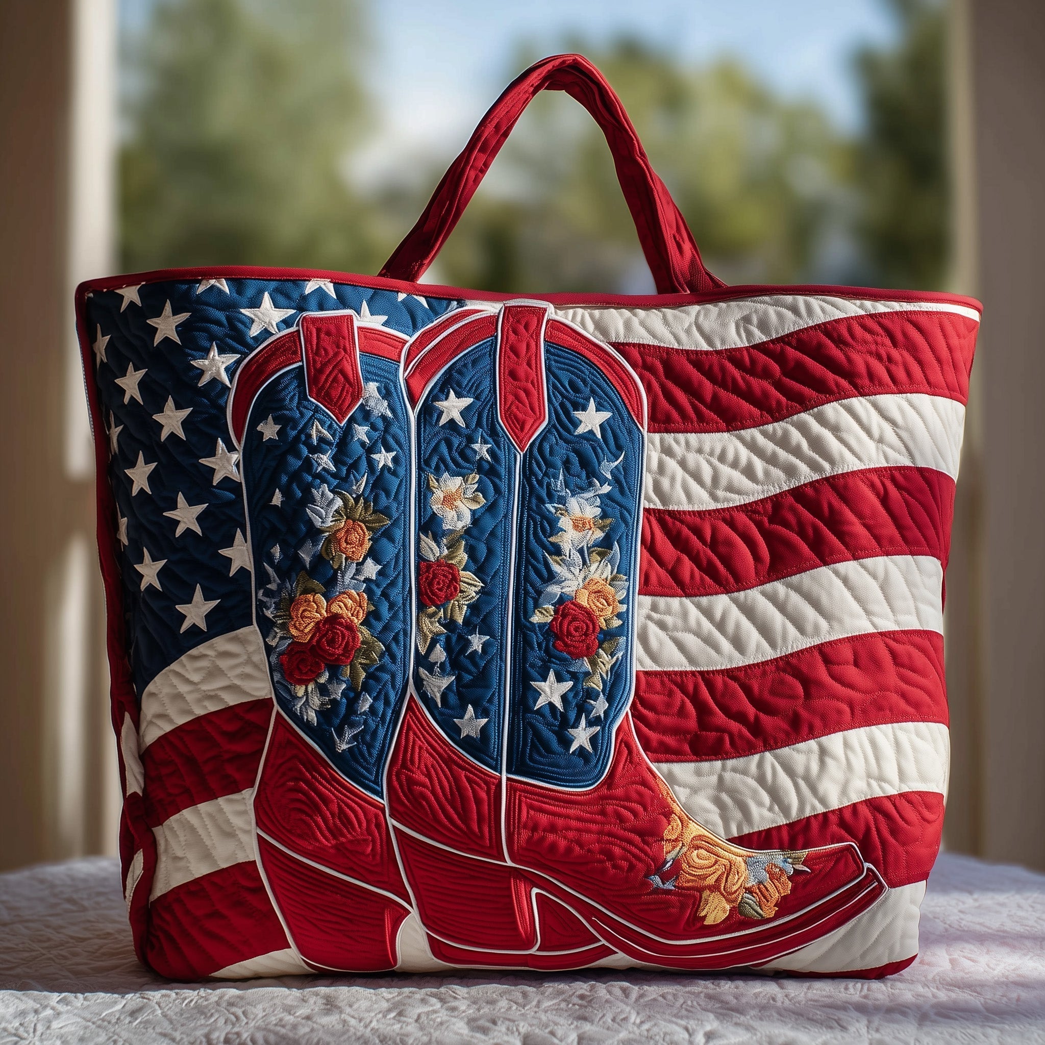 Fourth of July Quilted Tote Bag GFTOHD8358