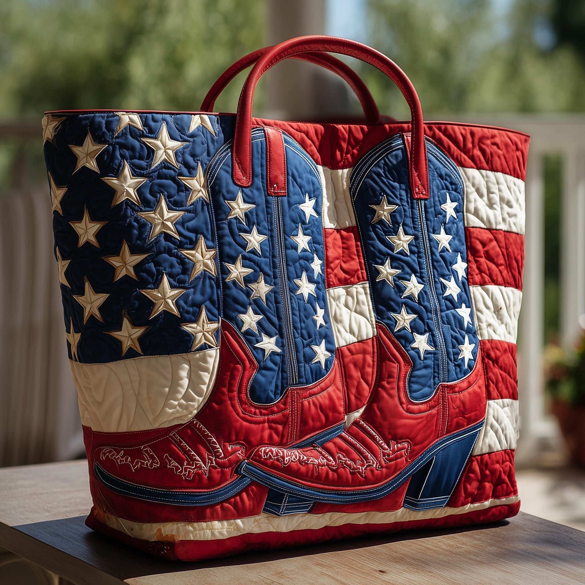 Fourth of July Quilted Tote Bag GFTOHD8359