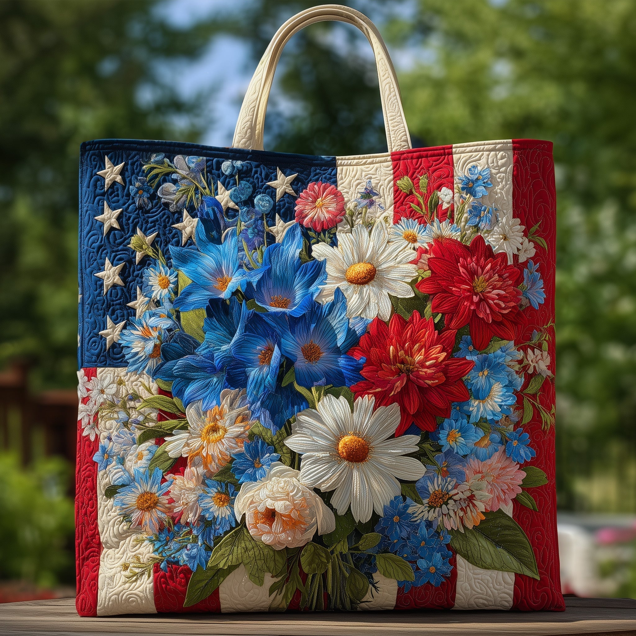 Fourth of July Quilted Tote Bag GFTOHD8360