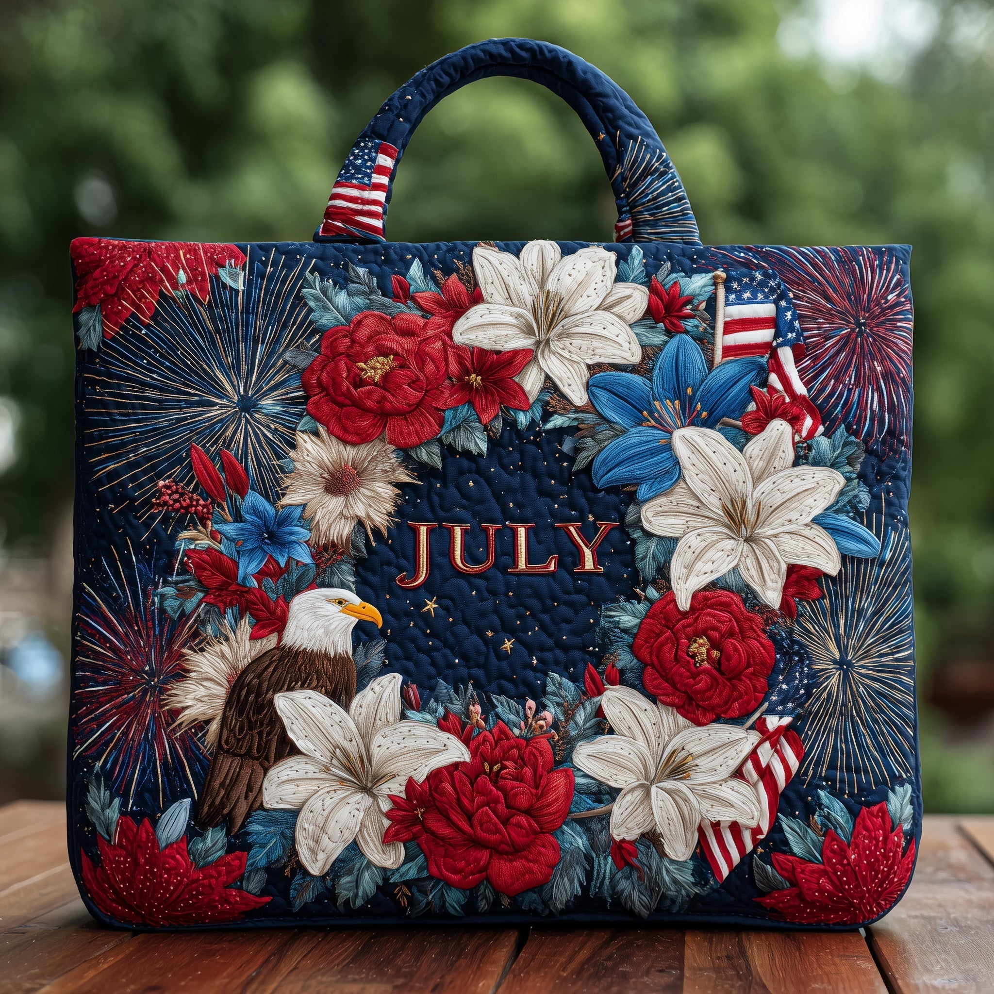 Fourth of July Quilted Tote Bag GFTOHD8364