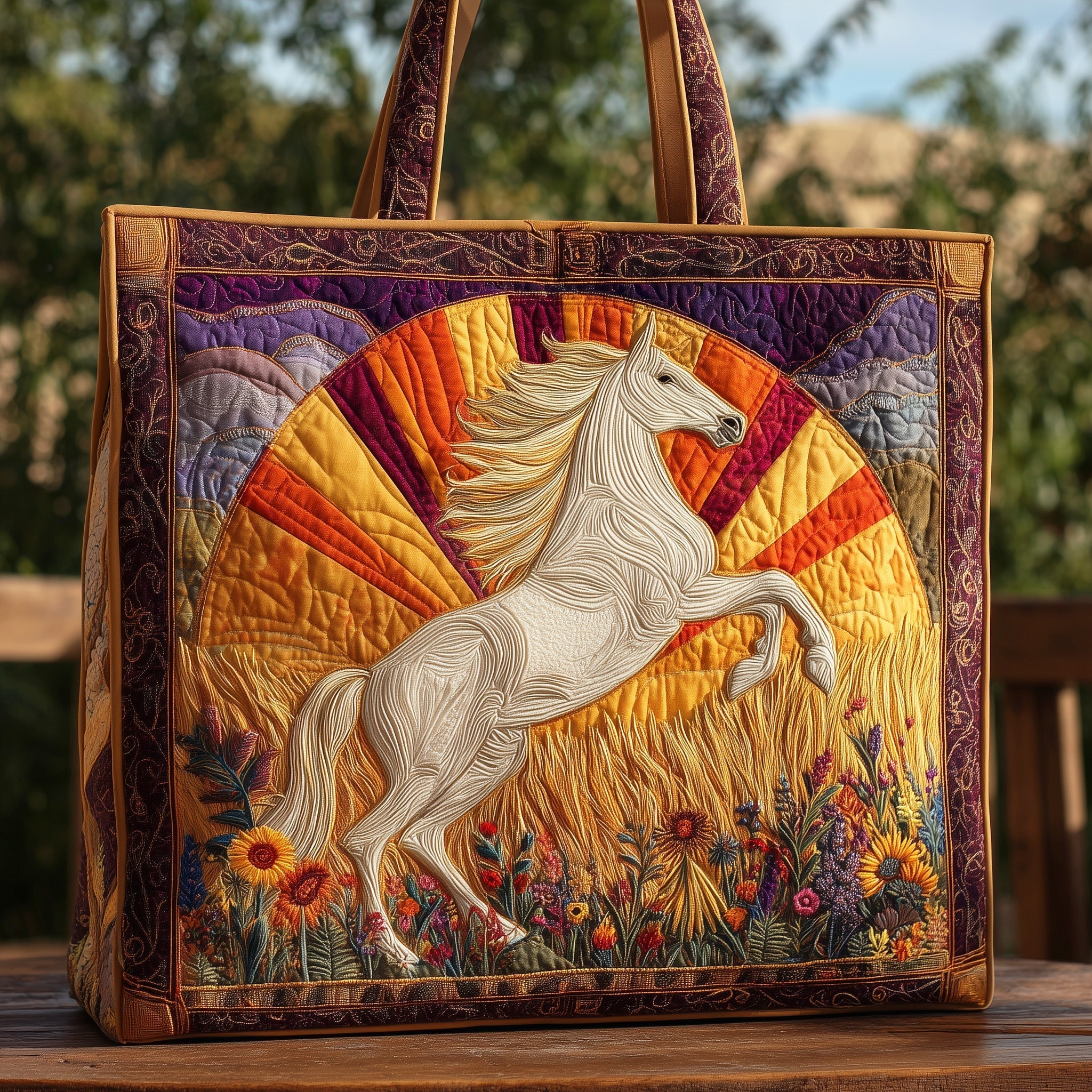 Horse Spirit Quilted Tote Bag GFTOHD8373
