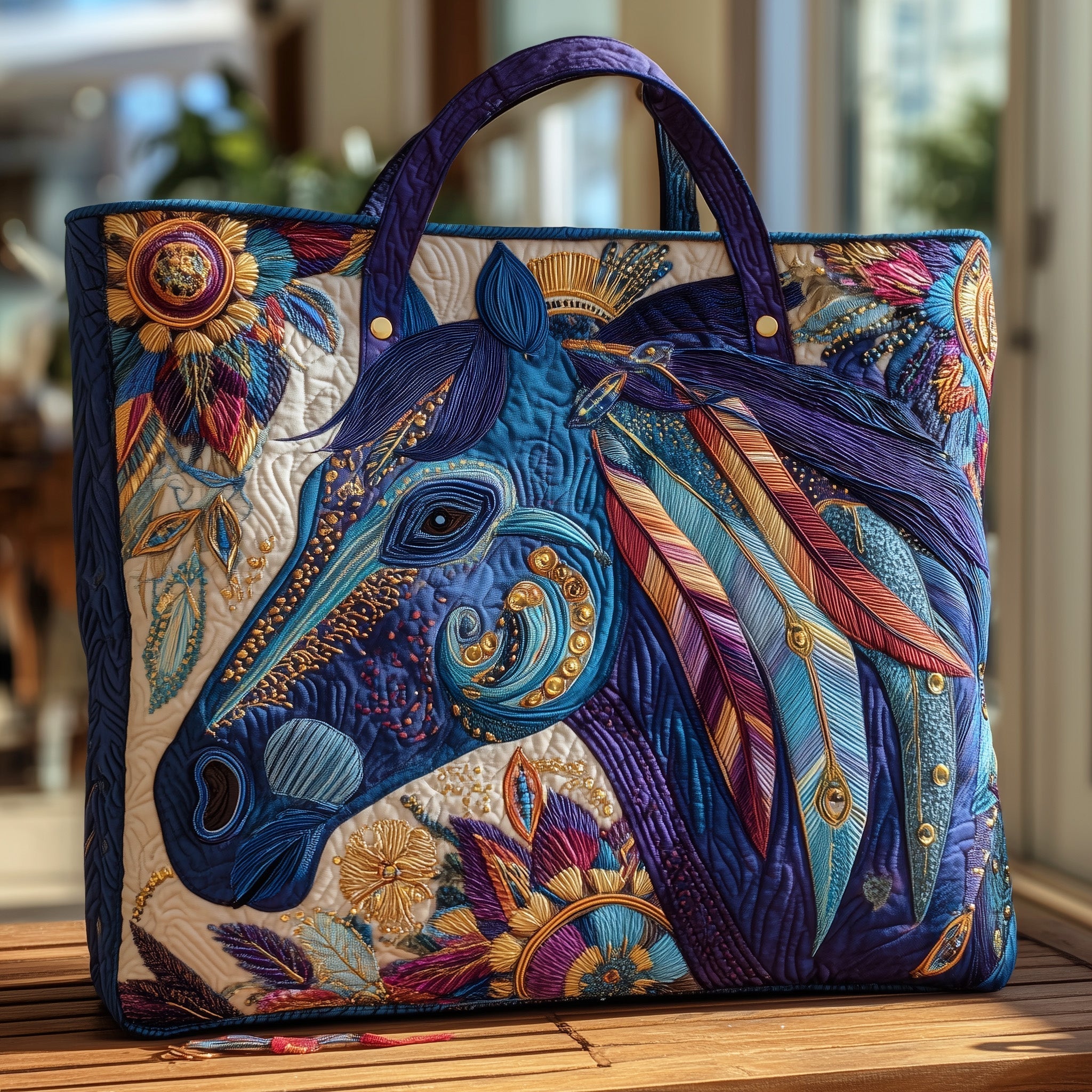 Horse Spirit Quilted Tote Bag GFTOHD8374