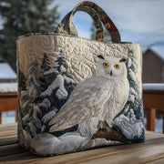 Snowy Owl Quilted Tote Bag GFTOHD8731