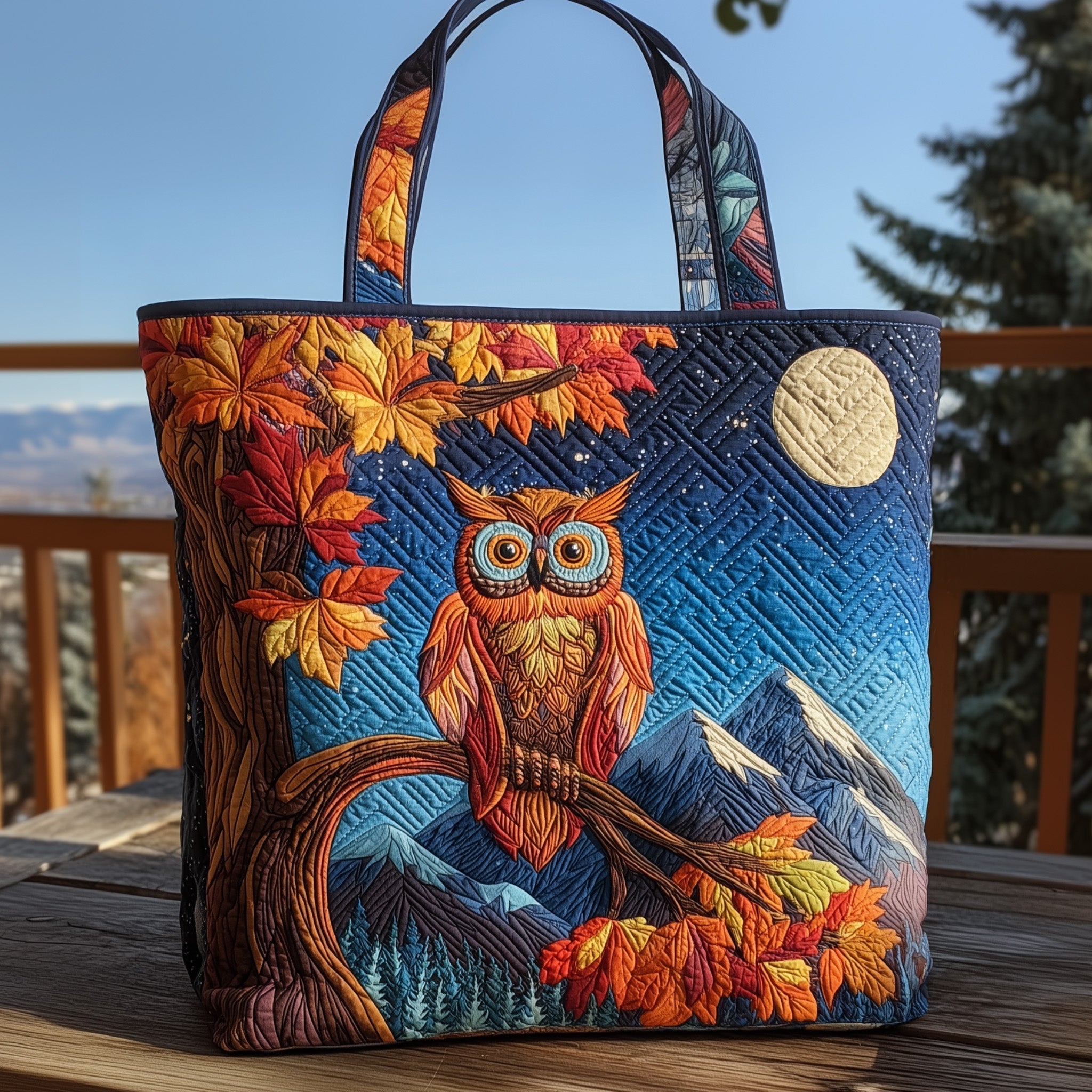 Owl Spirit Quilted Tote Bag GFTOHD8733