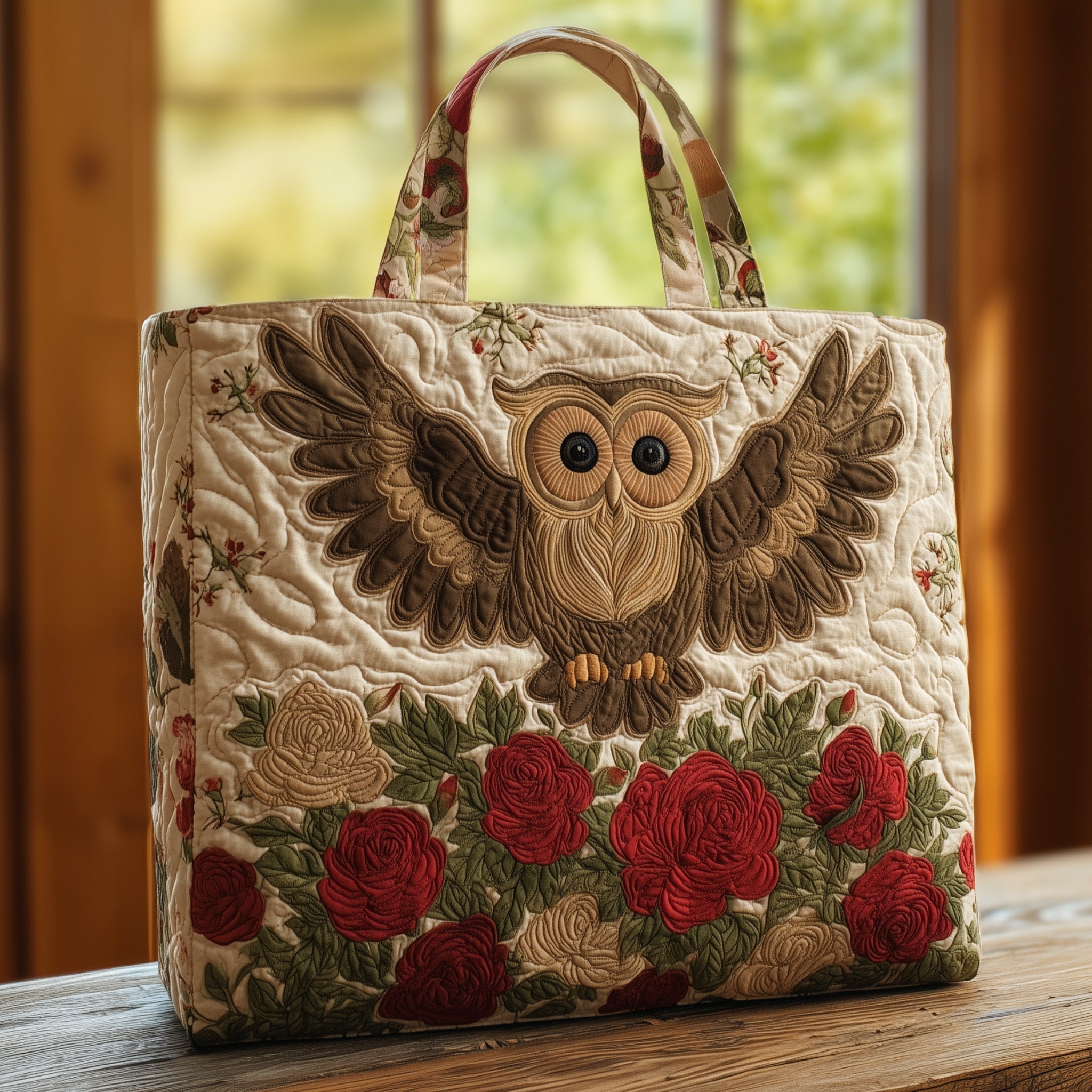 Owl Spirit Quilted Tote Bag GFTOHD8741
