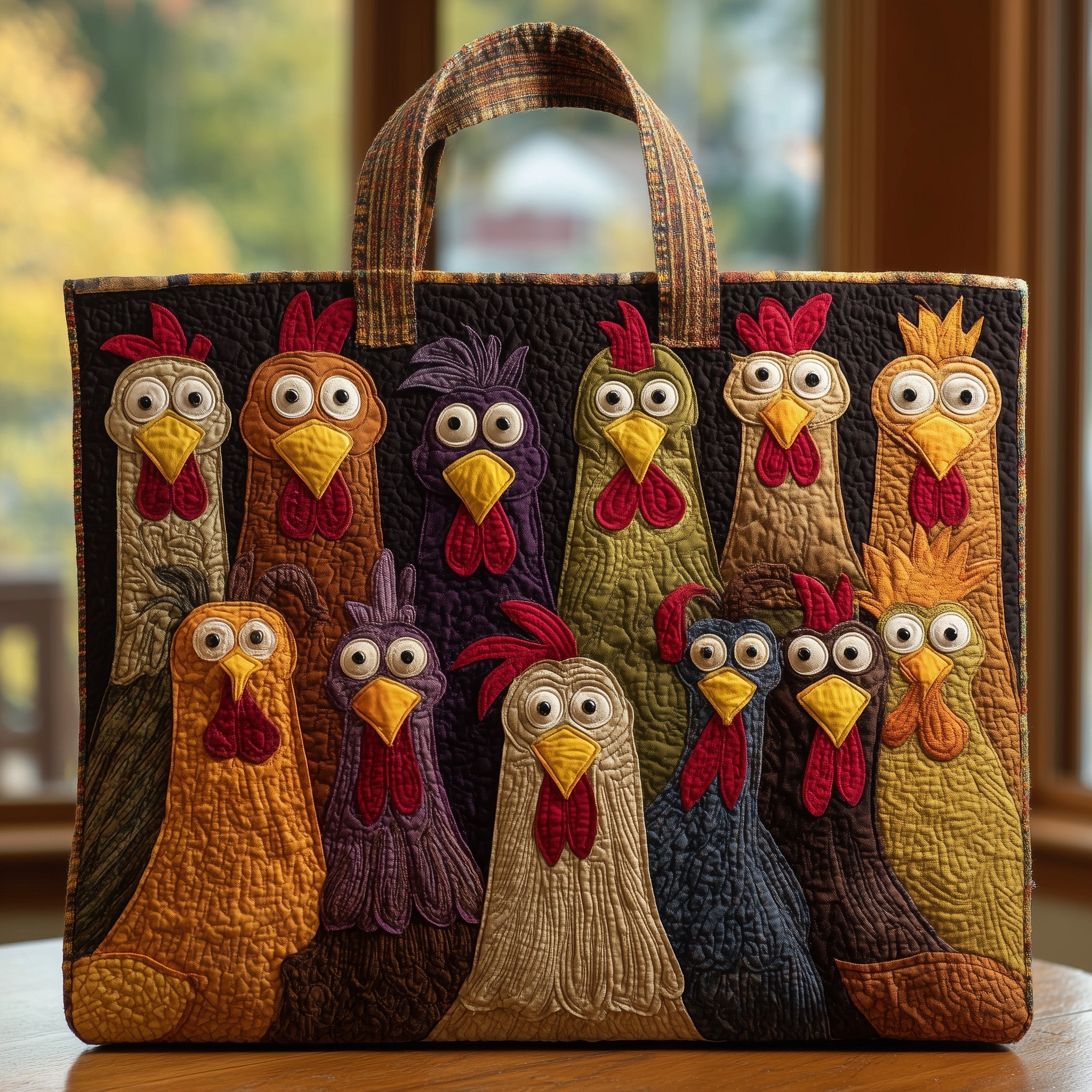 Funky Chicken Quilted Tote Bag GFTOHD8765