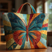 Elegant Butterfly Quilted Tote Bag GFTOHD8783