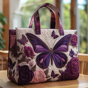 Elegant Butterfly Quilted Tote Bag GFTOHD8785