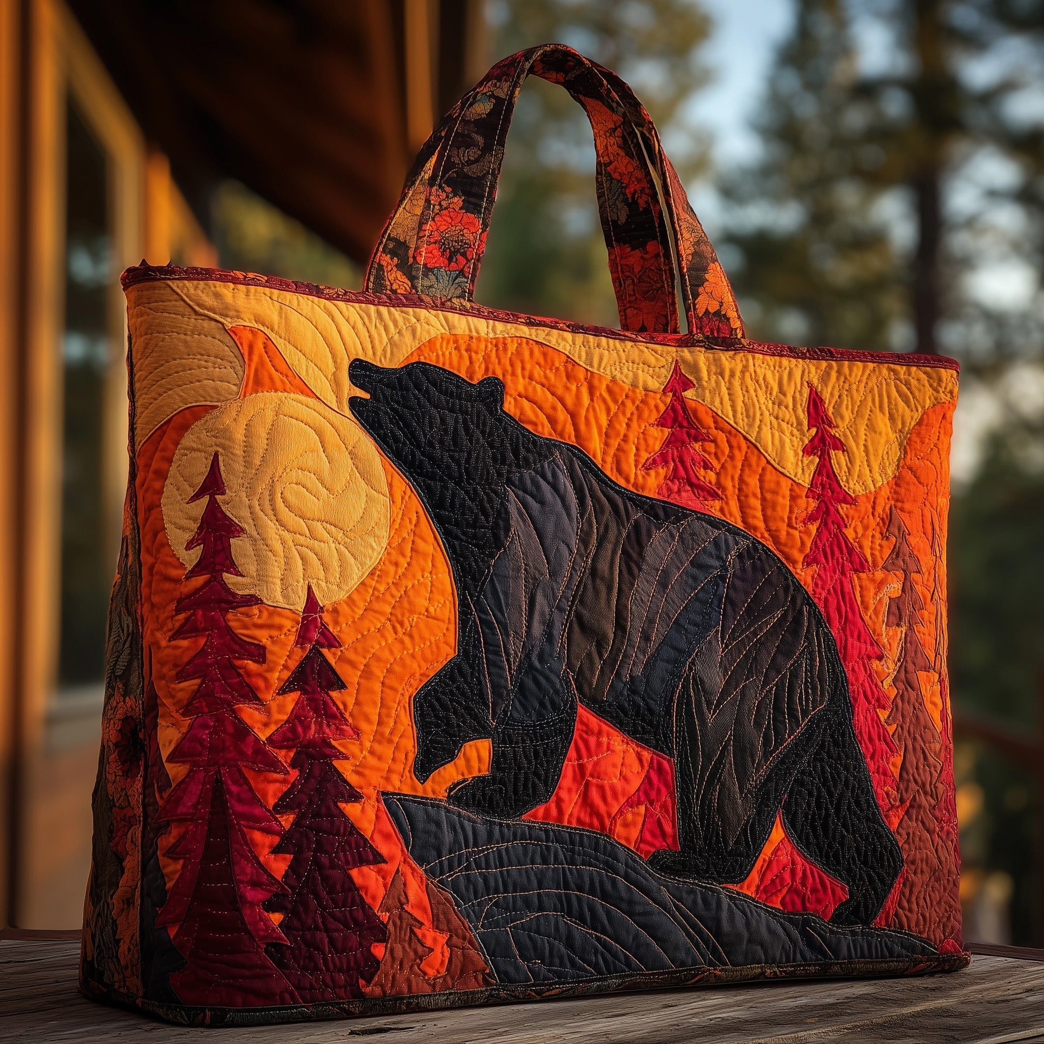 Majestic Bear Quilted Tote Bag GFTOHD8831