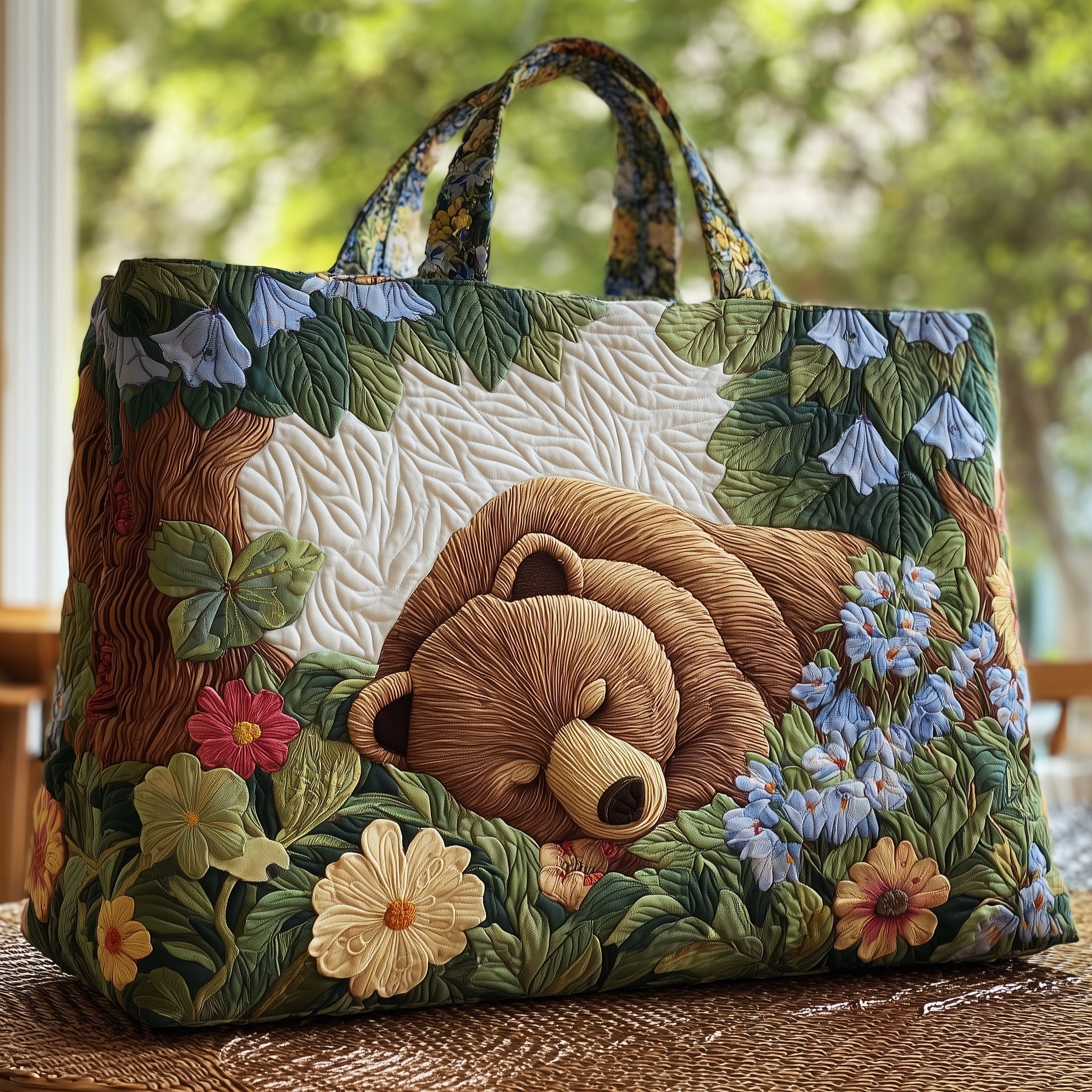 Majestic Bear Quilted Tote Bag GFTOHD8838