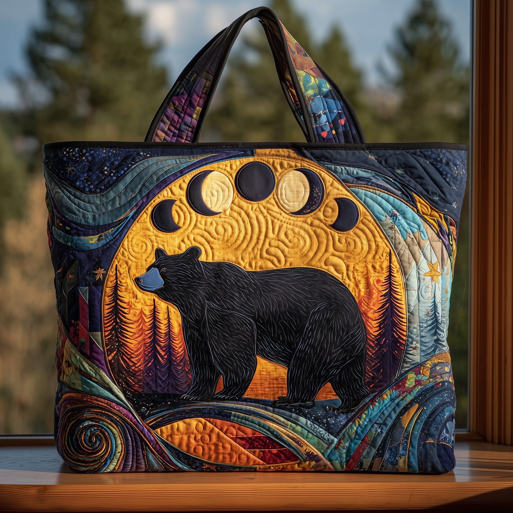 Majestic Bear Quilted Tote Bag GFTOHD8841