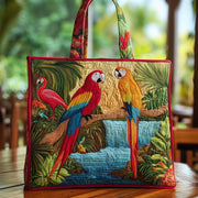 Parrot Paradise Quilted Tote Bag GFTOHD8855