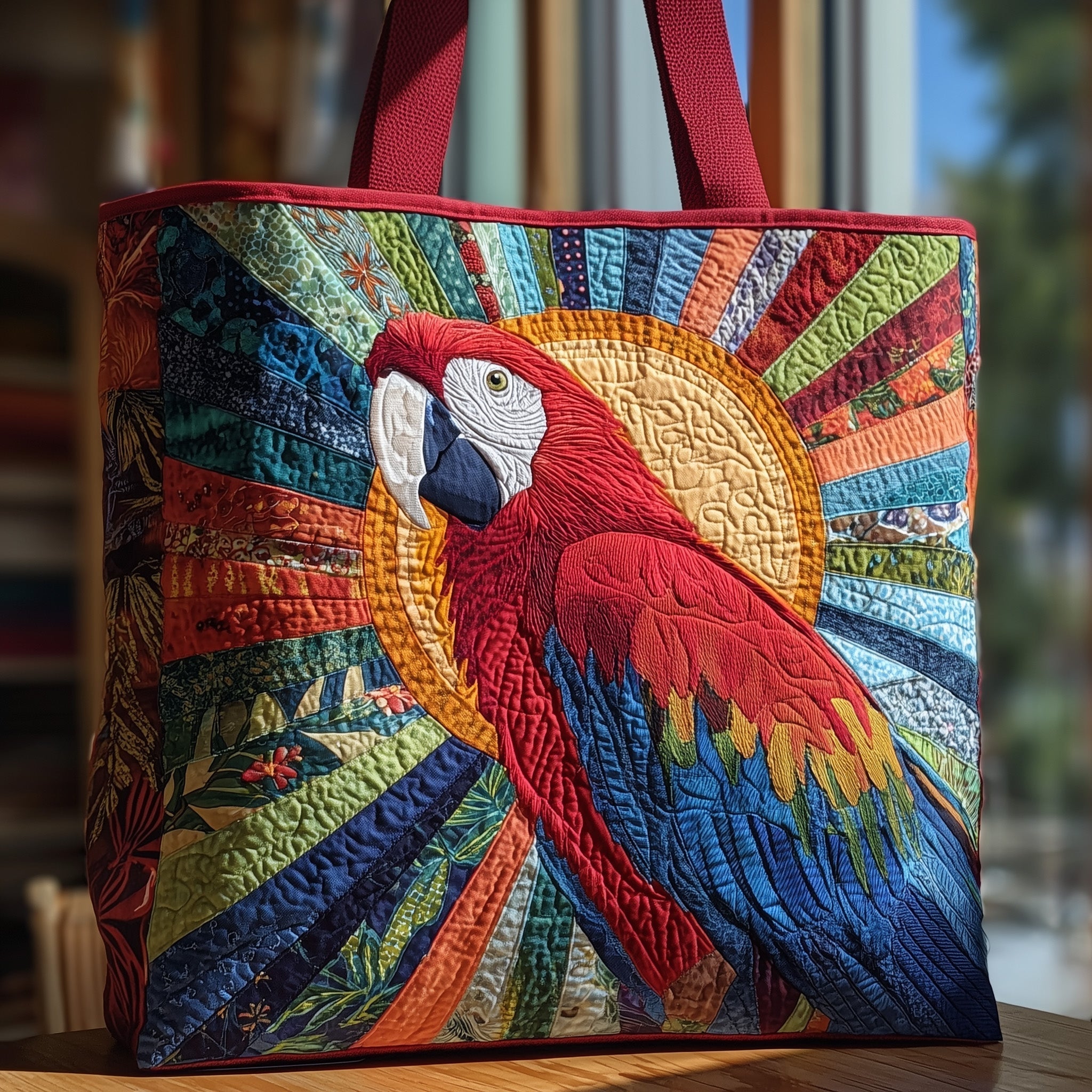 Parrot Paradise Quilted Tote Bag GFTOHD8860