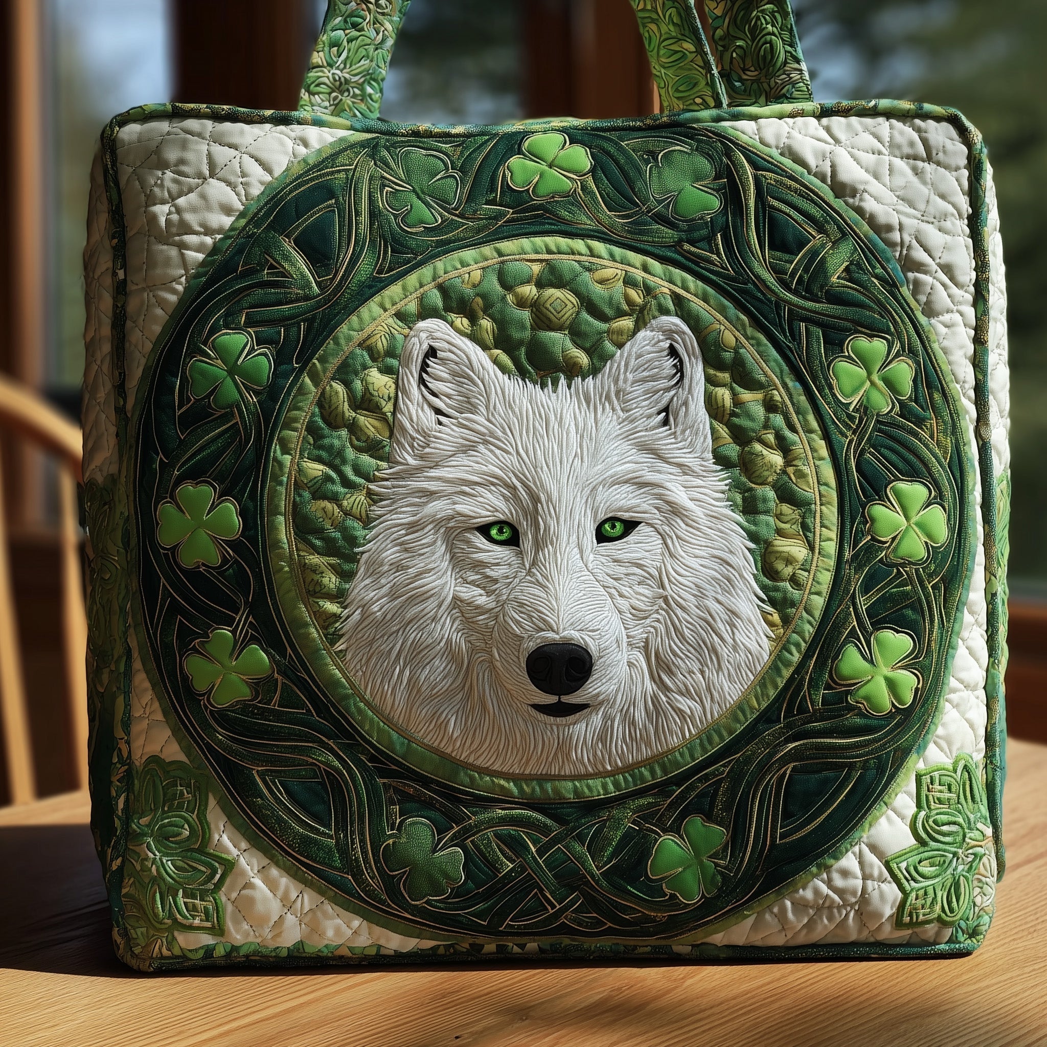 Celtic Wolf Quilted Tote Bag GFTOHD8874