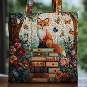 Fox And Book Quilted Tote Bag GFTOHD8902