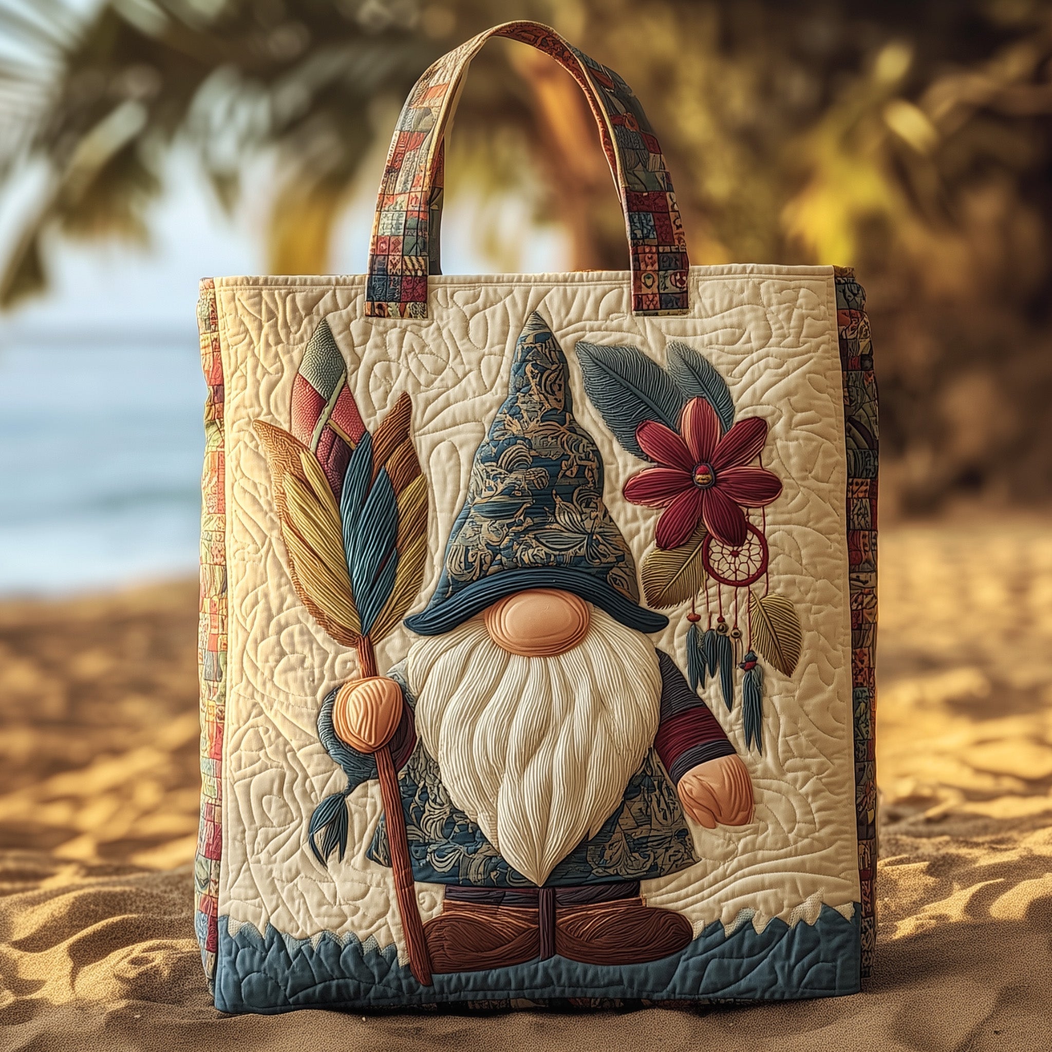 Native Gnomes Quilted Tote Bag GFTOHD8986