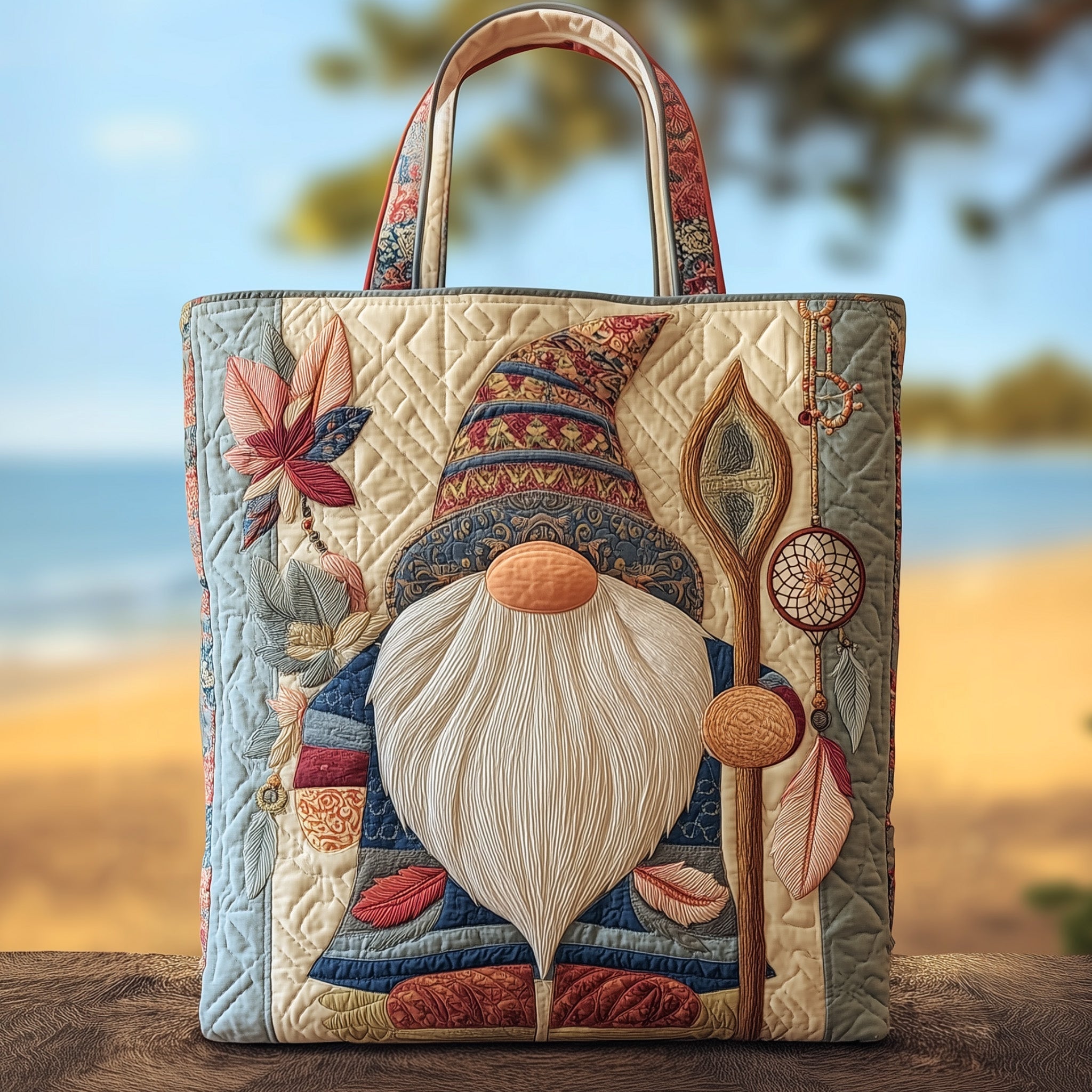 Native Gnomes Quilted Tote Bag GFTOHD8987