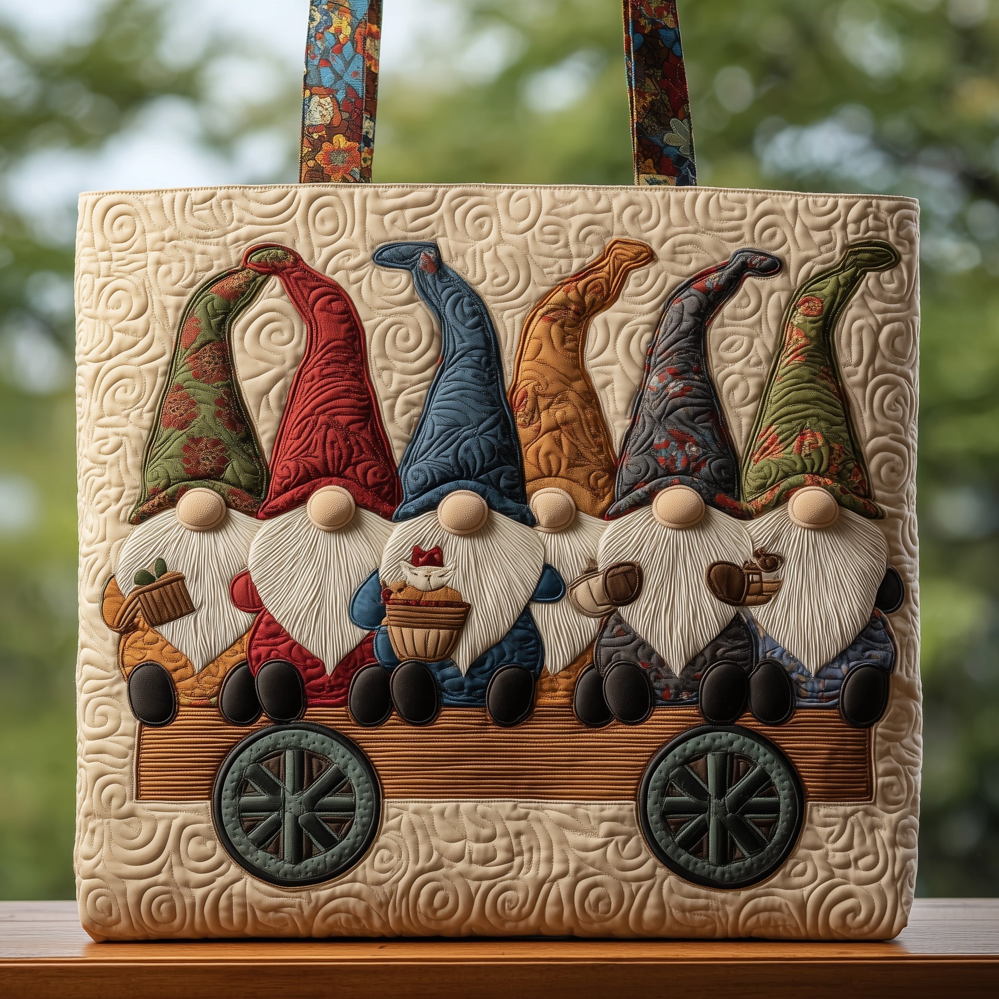 Native Gnomes Quilted Tote Bag GFTOHD8994