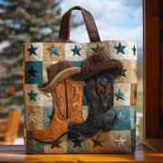 Cowboy Boots Quilted Tote Bag GFTOHD9005