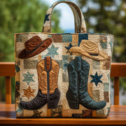 Cowboy Boots Quilted Tote Bag GFTOHD9007