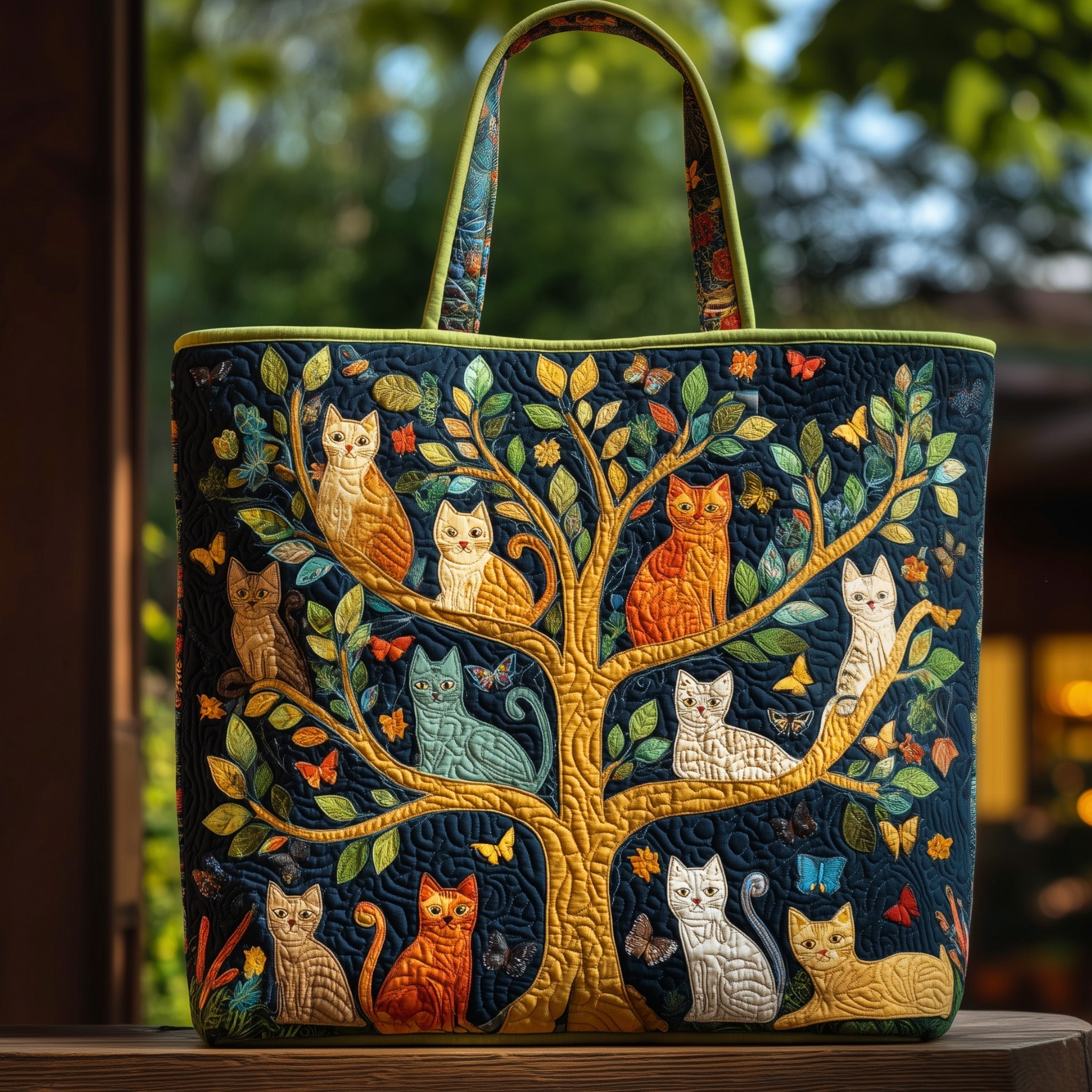 Cat Bliss Quilted Tote Bag GFTOHD9030