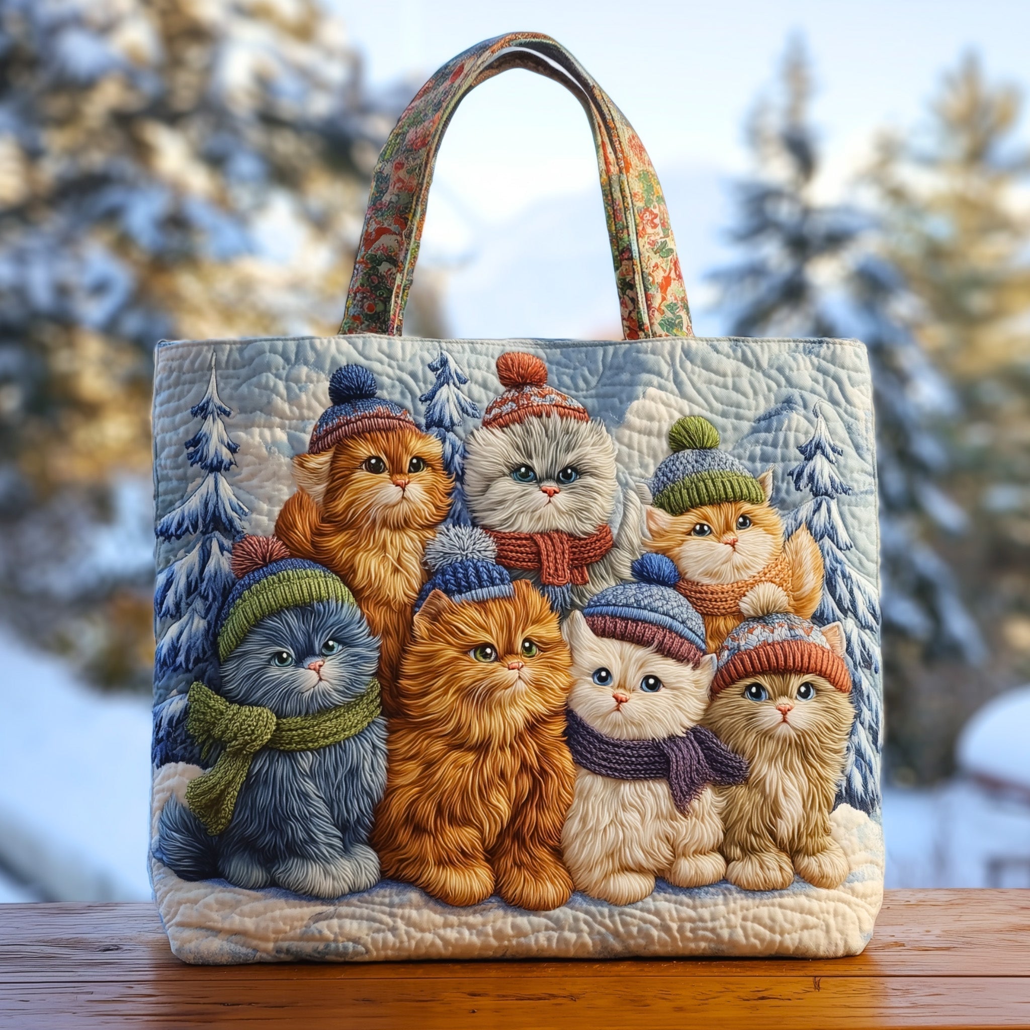 Cat Bliss Quilted Tote Bag GFTOHD9037