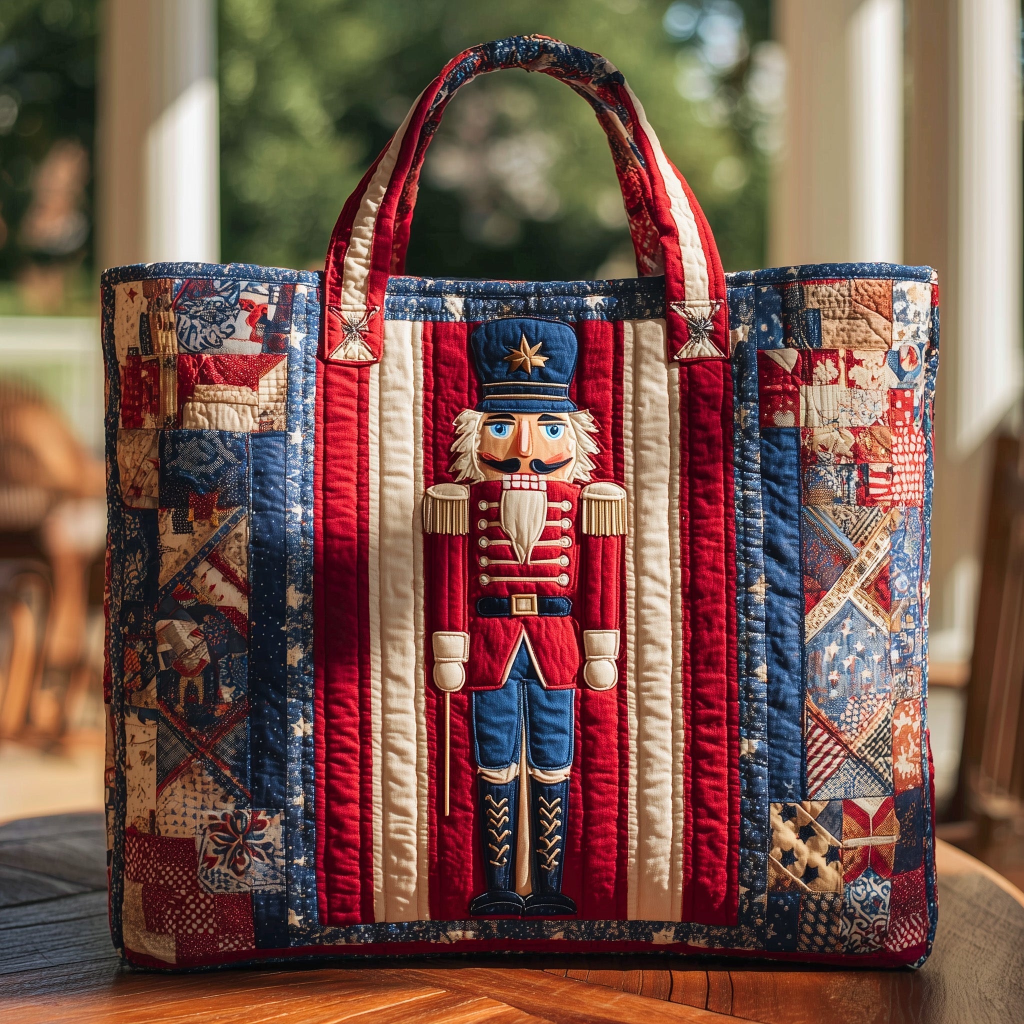 Festive Nutcracker Quilted Tote Bag GFTOHD9082