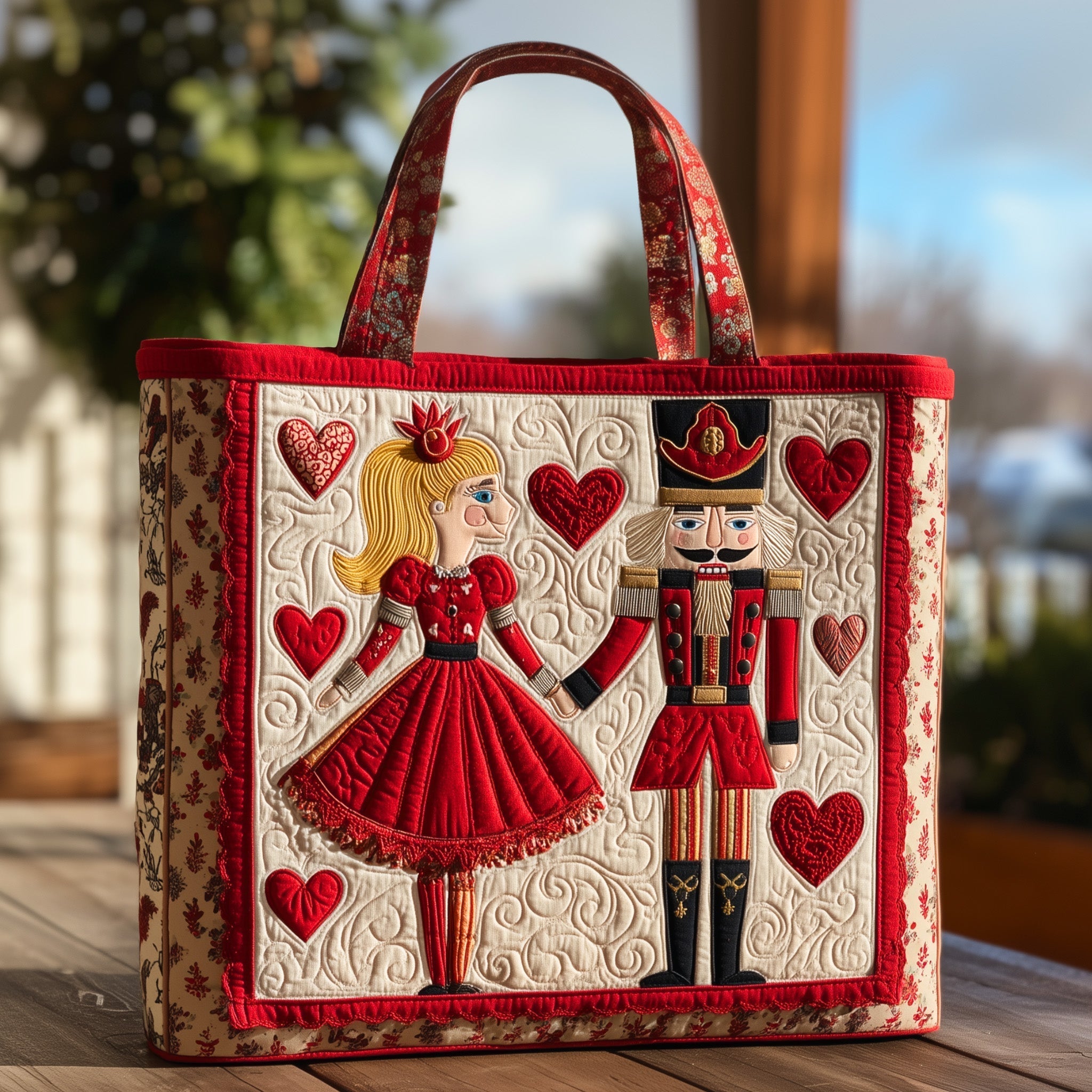 Festive Nutcracker Quilted Tote Bag GFTOHD9084
