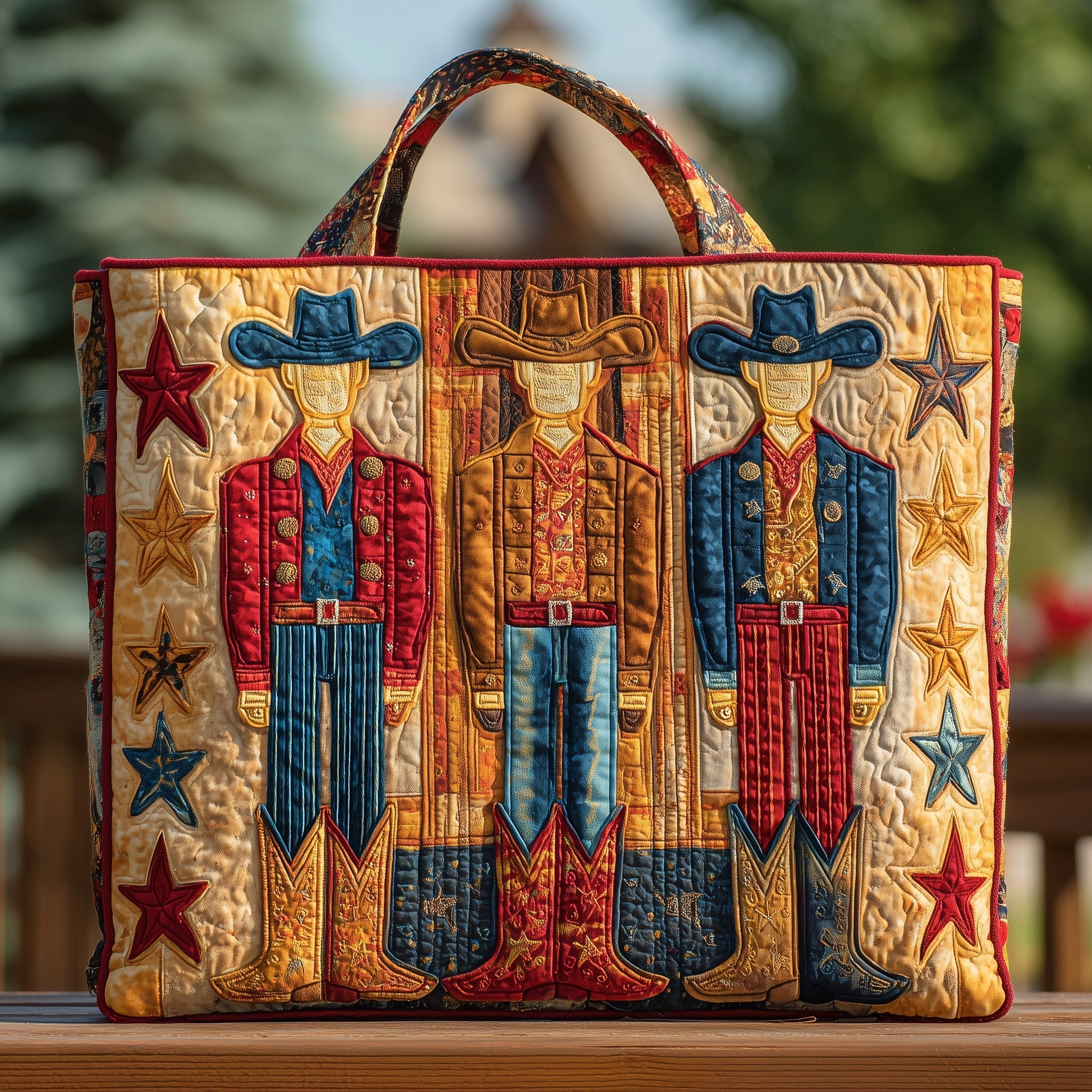 Cowboy Nutcracker  Quilted Tote Bag GFTOHD9088