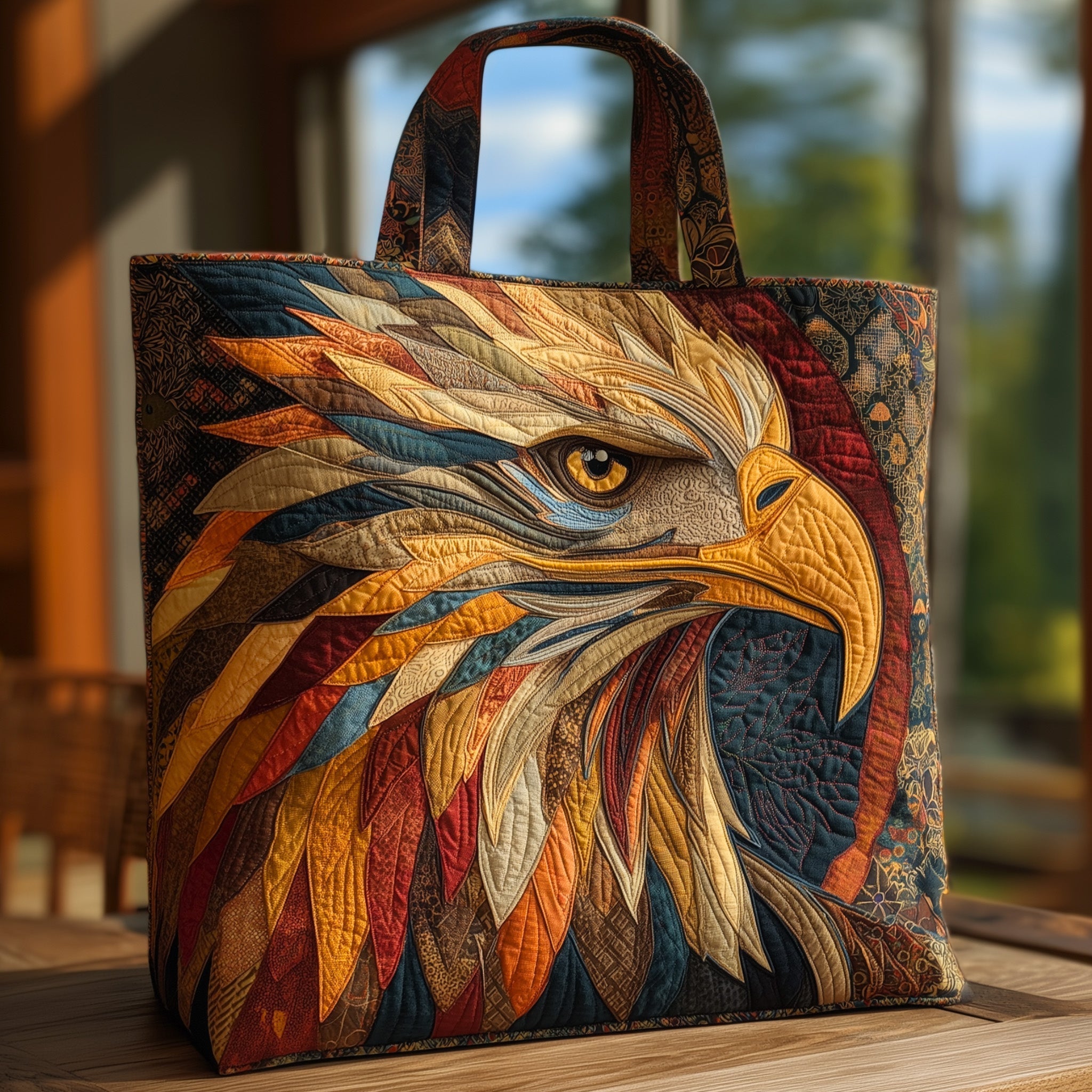 Native Eagle Quilted Tote Bag GFTOHD9379