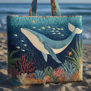 Majestic Whale Quilted Tote Bag GFTOHD9502