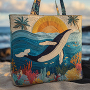 Majestic Whale Quilted Tote Bag GFTOHD9504