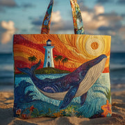 Majestic Whale Quilted Tote Bag GFTOHD9508