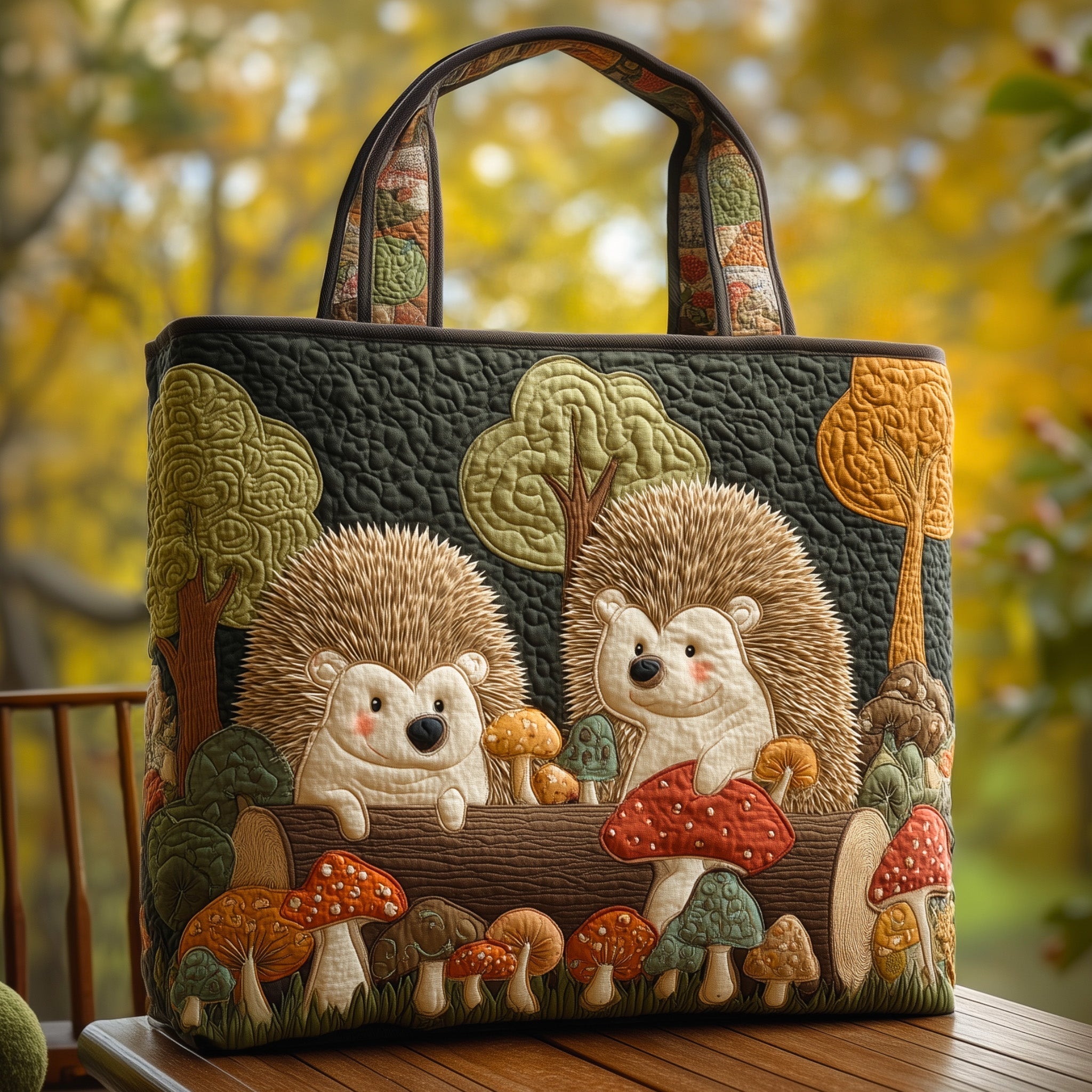 Hedgehog Heaven Quilted Tote Bag GFTOHD9526