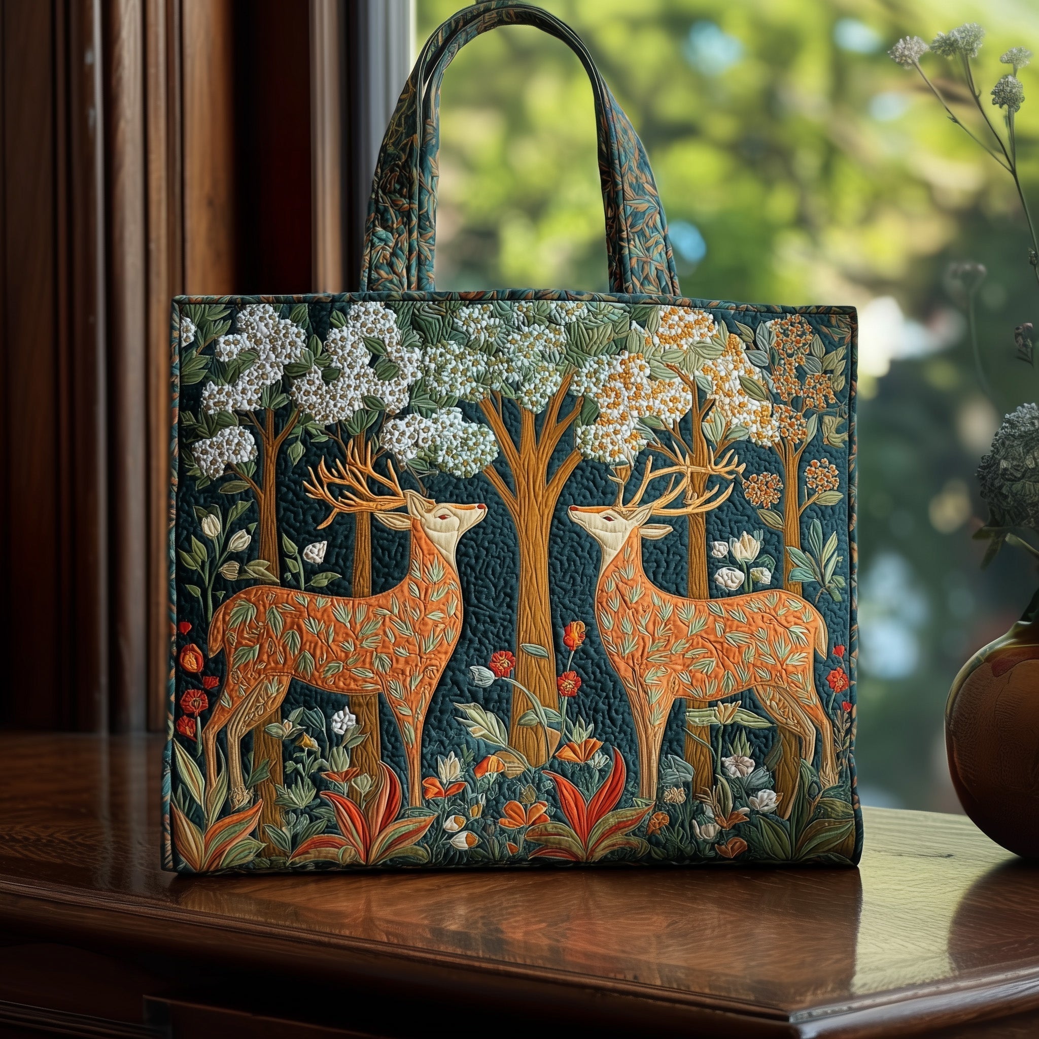Deer Serenity Quilted Tote Bag GFTOHD9537