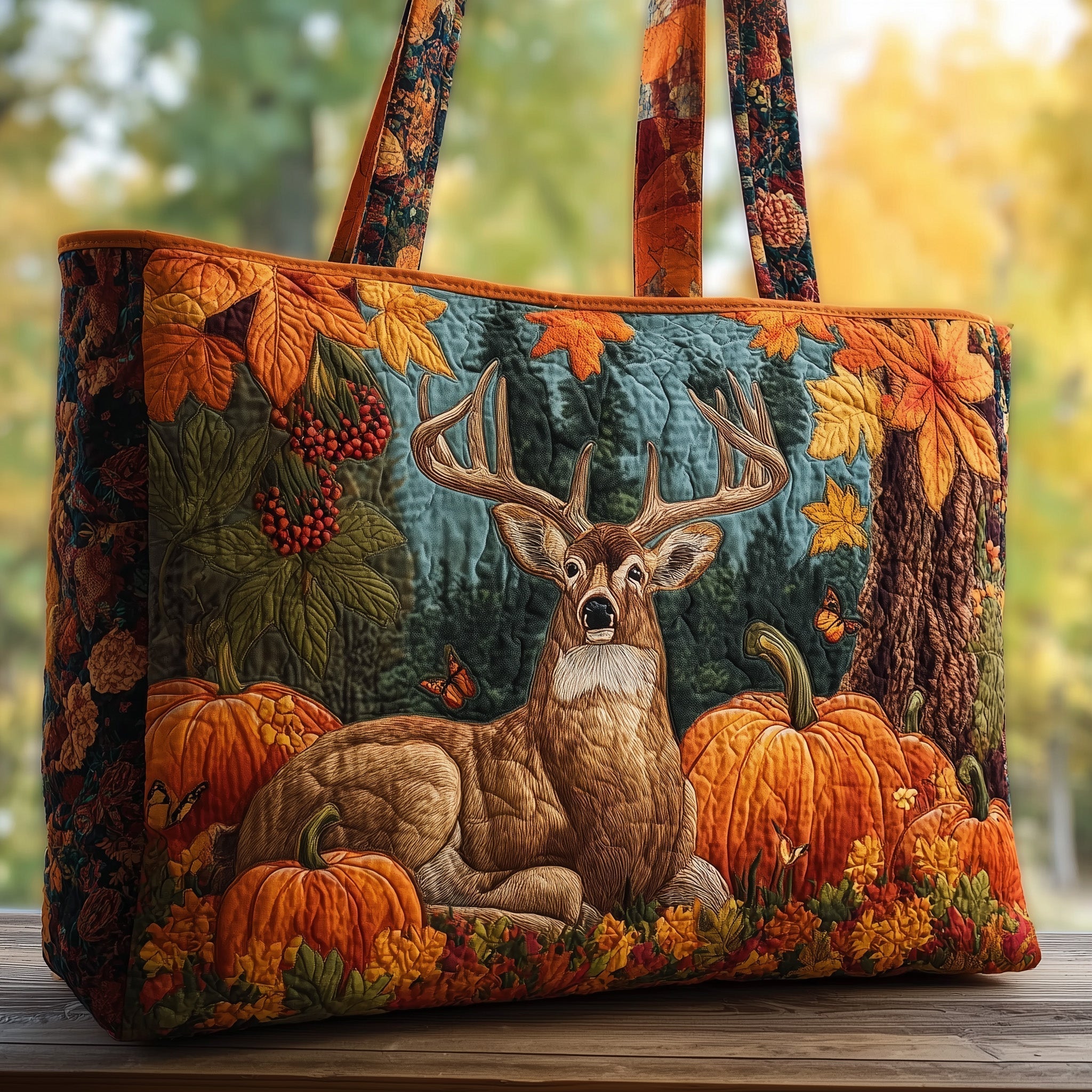 Deer Serenity Quilted Tote Bag GFTOHD9538