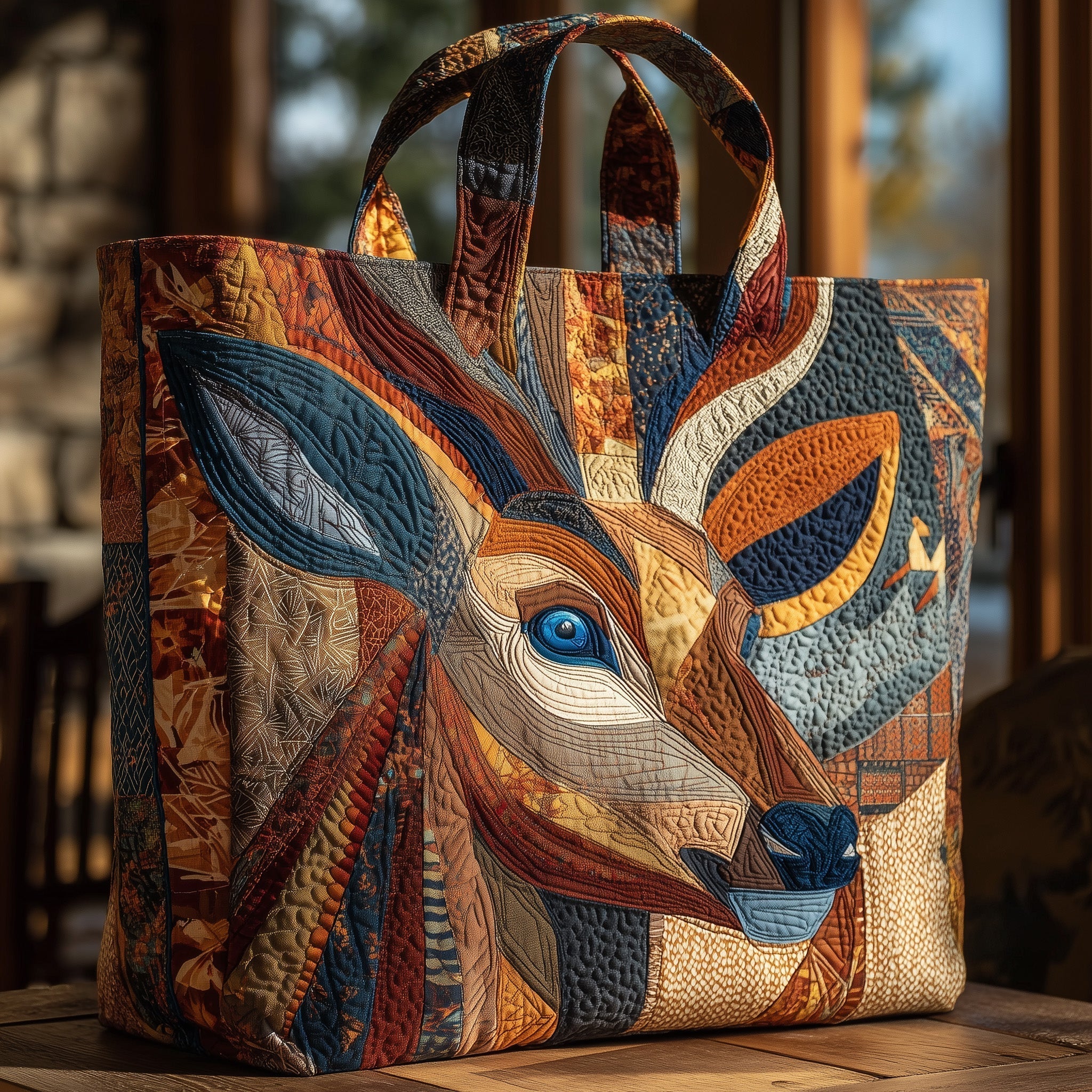 Deer Serenity Quilted Tote Bag GFTOHD9545